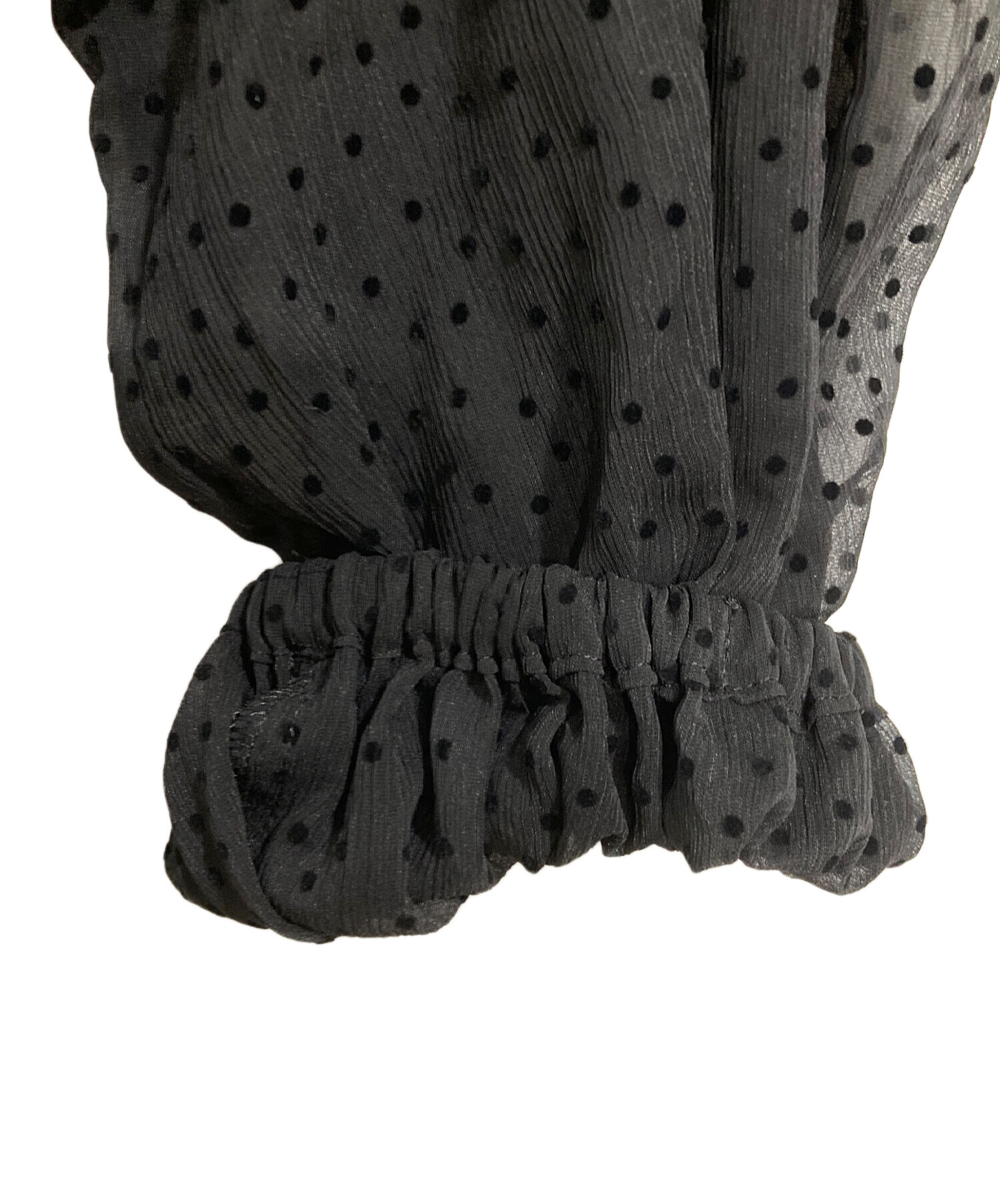 23区　ドットフロッキー ボリュームスリーブ ブラウス 38サイズ 23区ドットフロッキー ボリュームスリーブ ブラウス 38サイズ