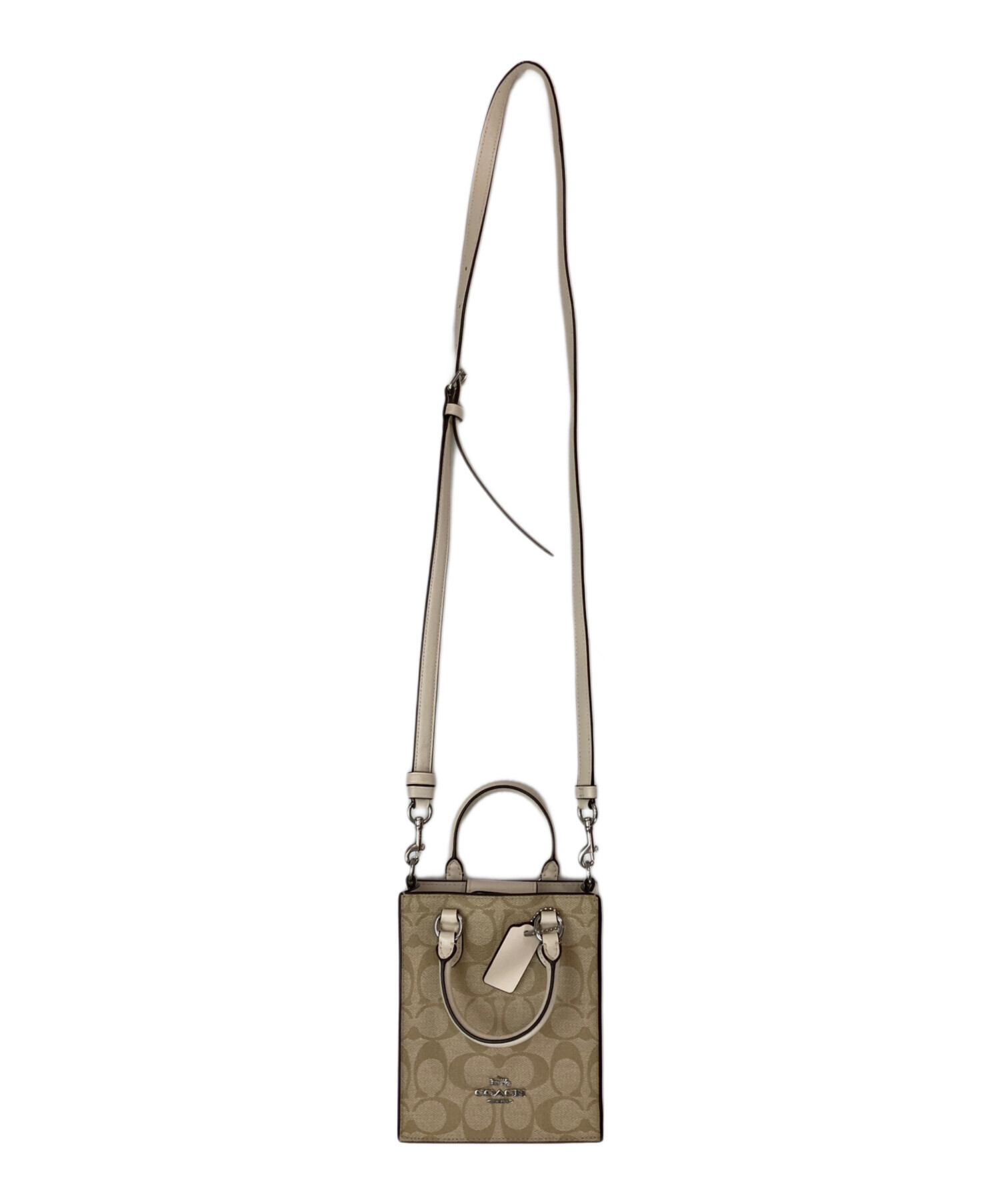 中古・古着通販】COACH (コーチ) ミニショルダーバッグ ベージュ 