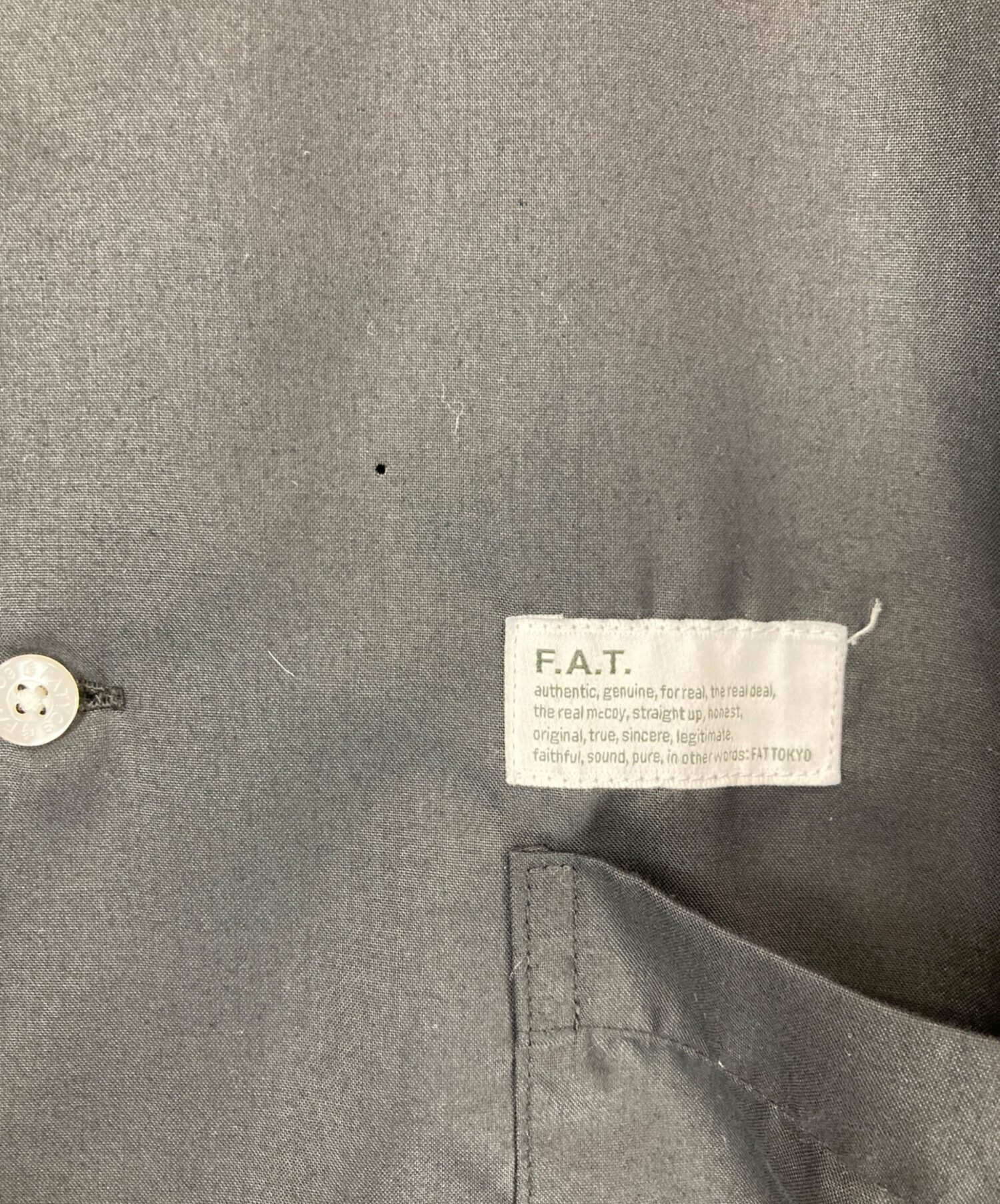 中古・古着通販】FAT (エフエーティー) 半袖シャツ ブラック サイズ:XL