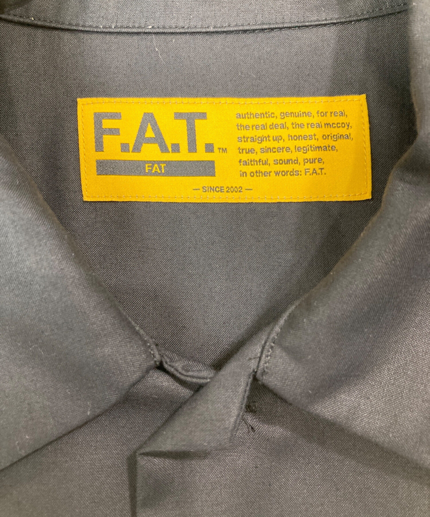 中古・古着通販】FAT (エフエーティー) 半袖シャツ ブラック サイズ:XL