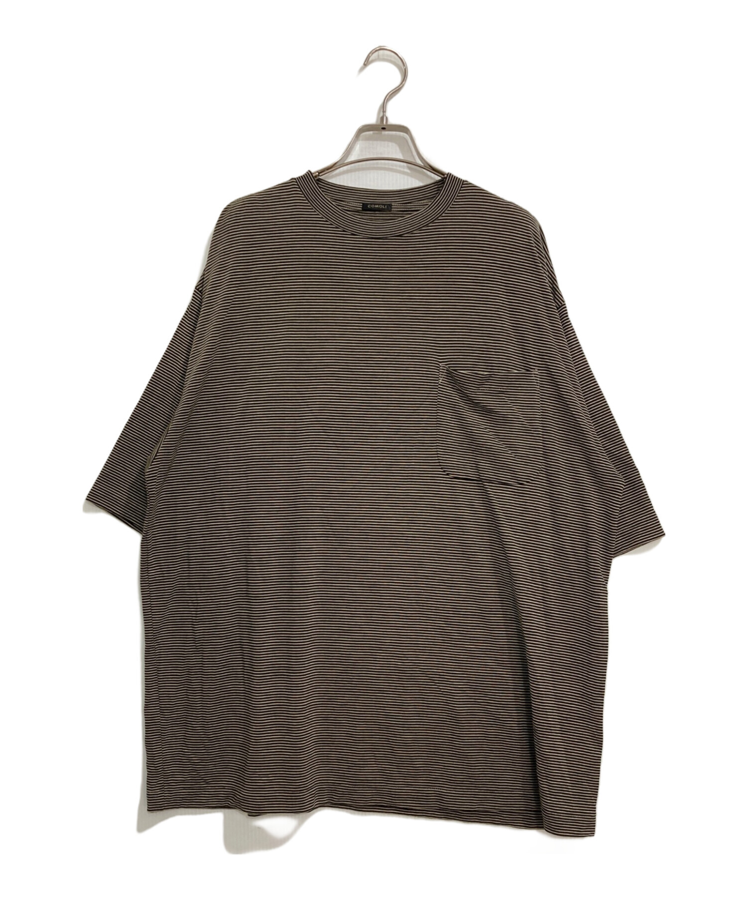 中古・古着通販】COMOLI (コモリ) サマーウールボーダーTシャツ