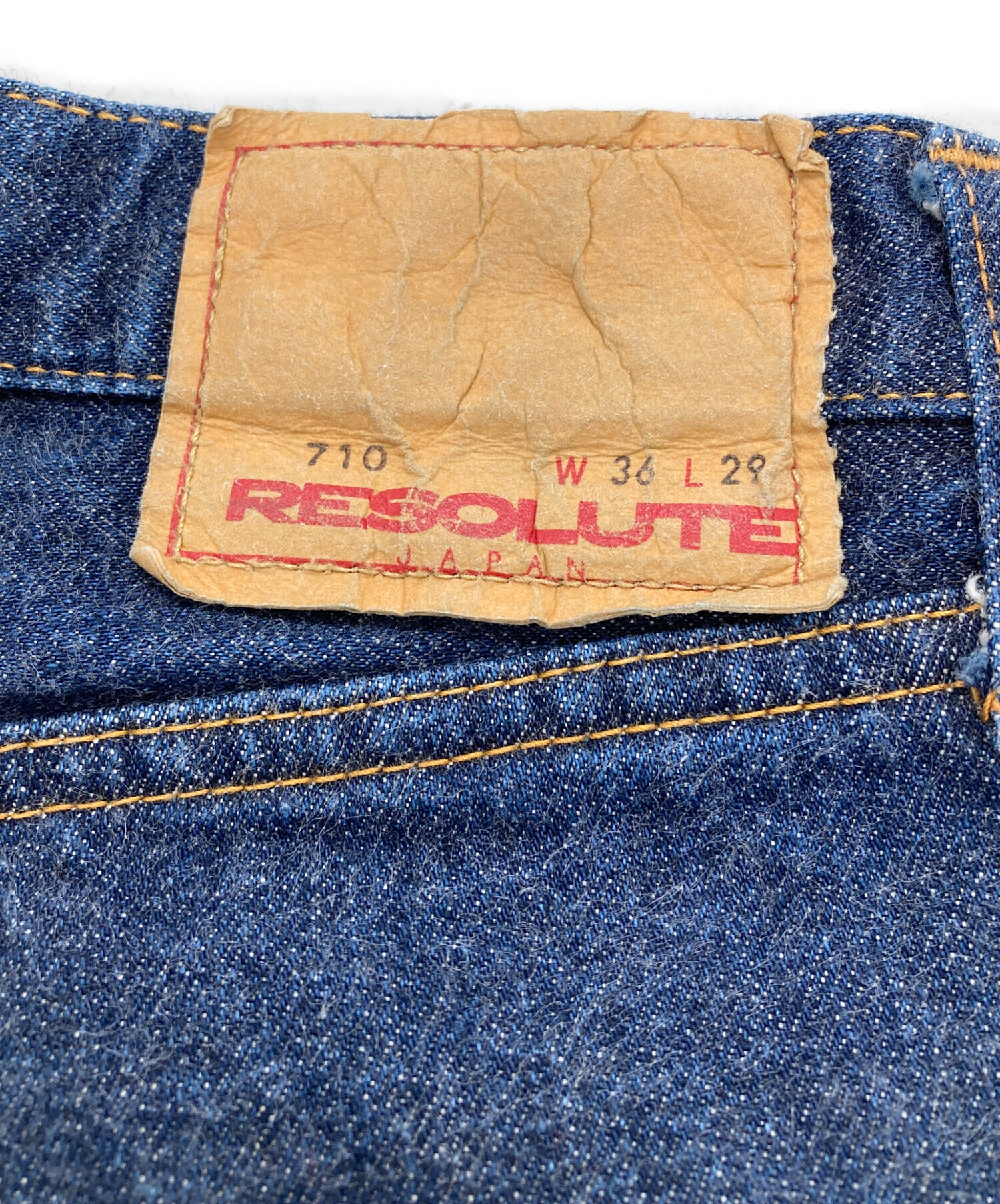 中古・古着通販】RESOLUTE (リゾルト) セルビッチデニムパンツ 
