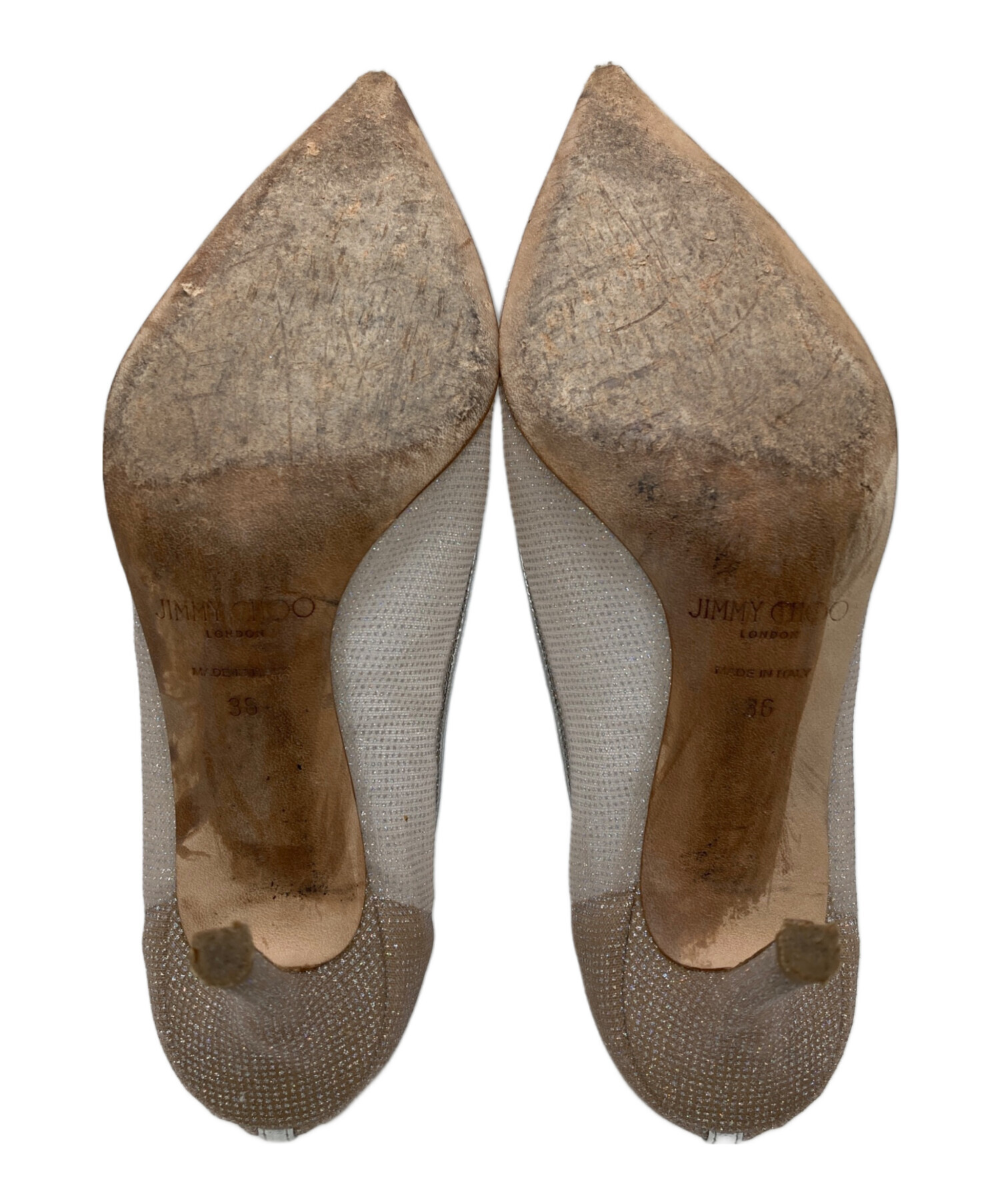 中古・古着通販】JIMMY CHOO (ジミーチュウ) ヒールパンプス ベージュ