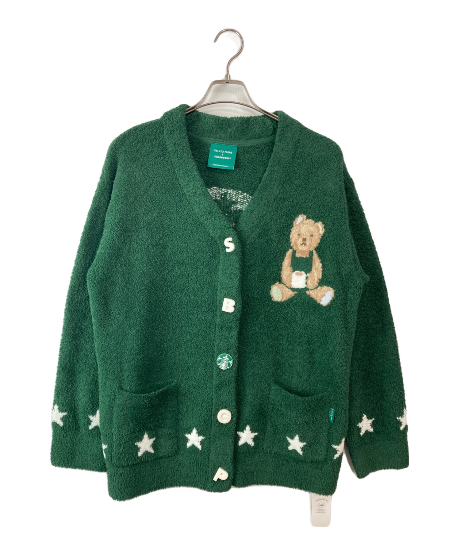 【新品】ジェラートピケ ジャガードカーディガン 中古・古着通販】gelato pique (ジェラートピケ) STARBUCKS