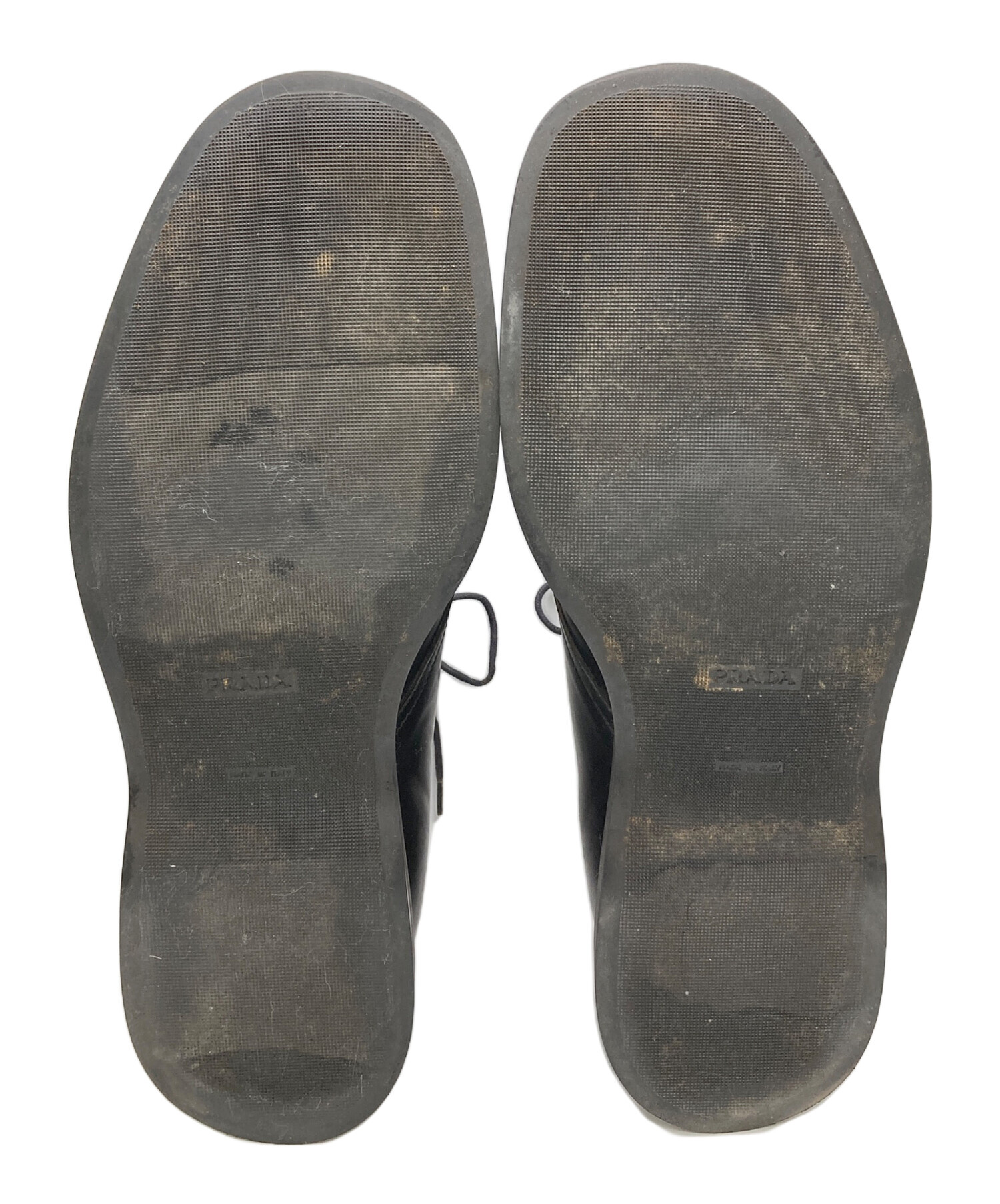 中古・古着通販】PRADA (プラダ) プレーントゥレザーシューズ ブラック