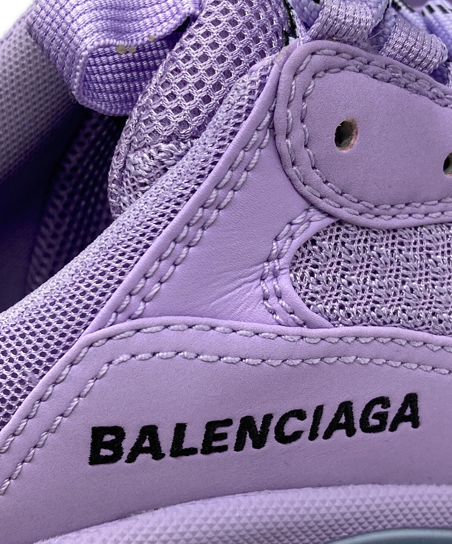 【BALENCIAGA】トリプルS スニーカー 37 ホワイト/パープル ☆Balenciaga☆バレンシアガ☆TRIPLE S スニーカー / レディース