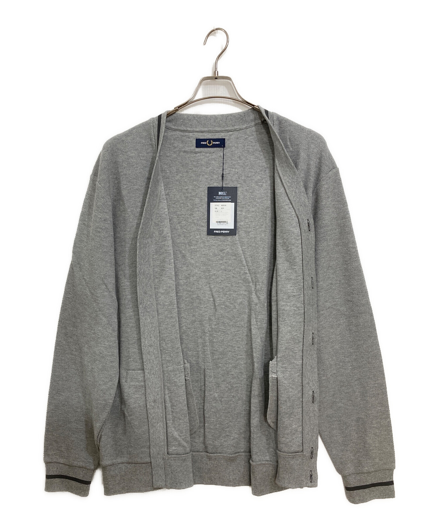 値引き中！FRED PERRY グレー カーディガン 3077001834849256_06_5049w.jpeg