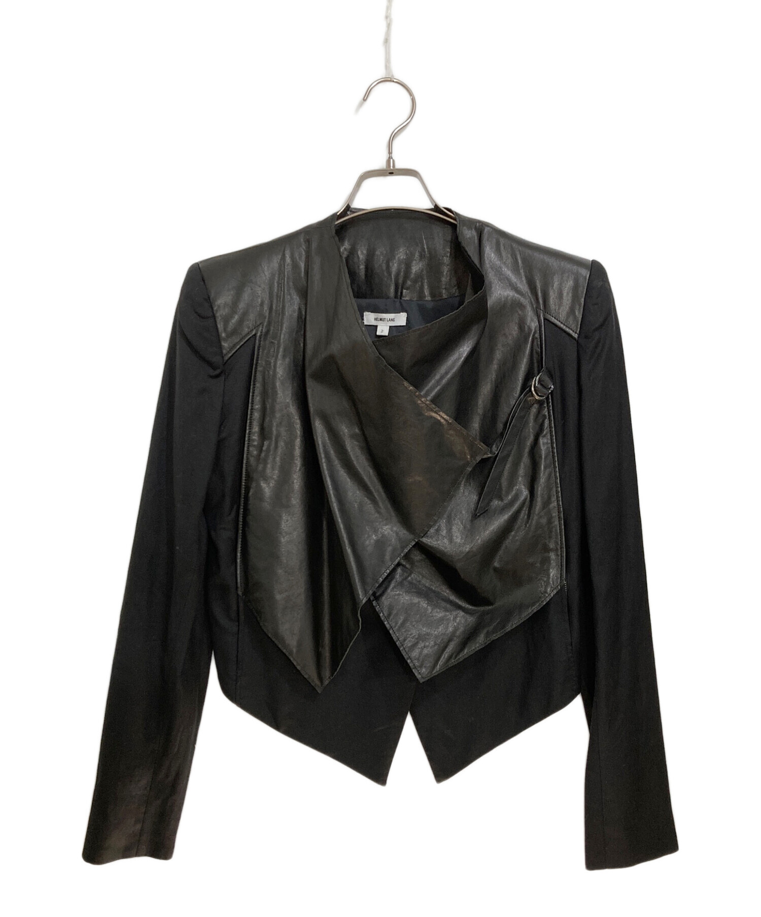 HELMUT LANG ヘルムートラング ダブル風 ジャケット ブラック. 中古・古着通販】HELMUT LANG (ヘルムートラング) ドレープジャケット