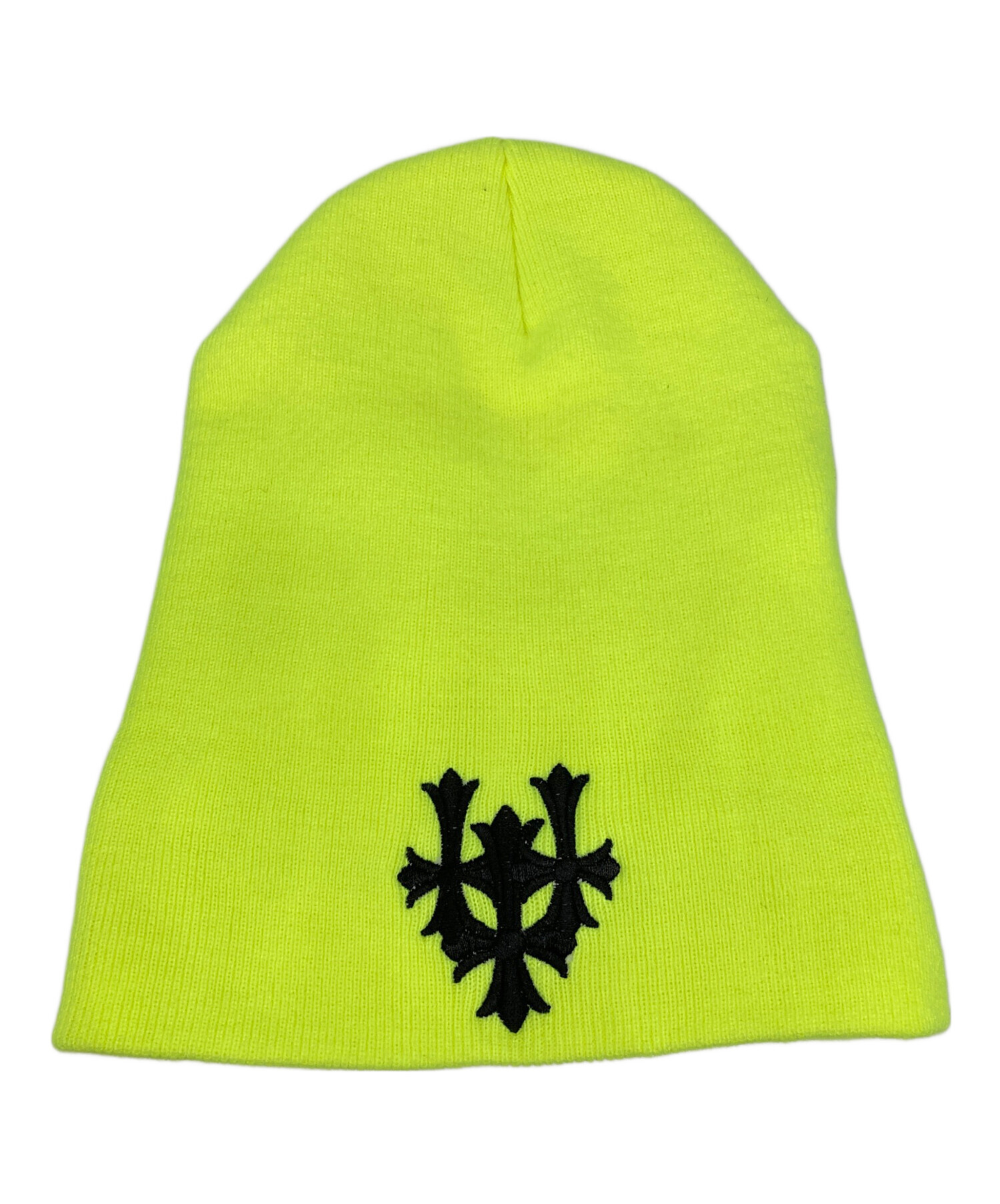 CHROME HEARTS 蛍光イエロー ニット帽 中古・古着通販】CHROME HEARTS (クロムハーツ) ニット帽 イエロー