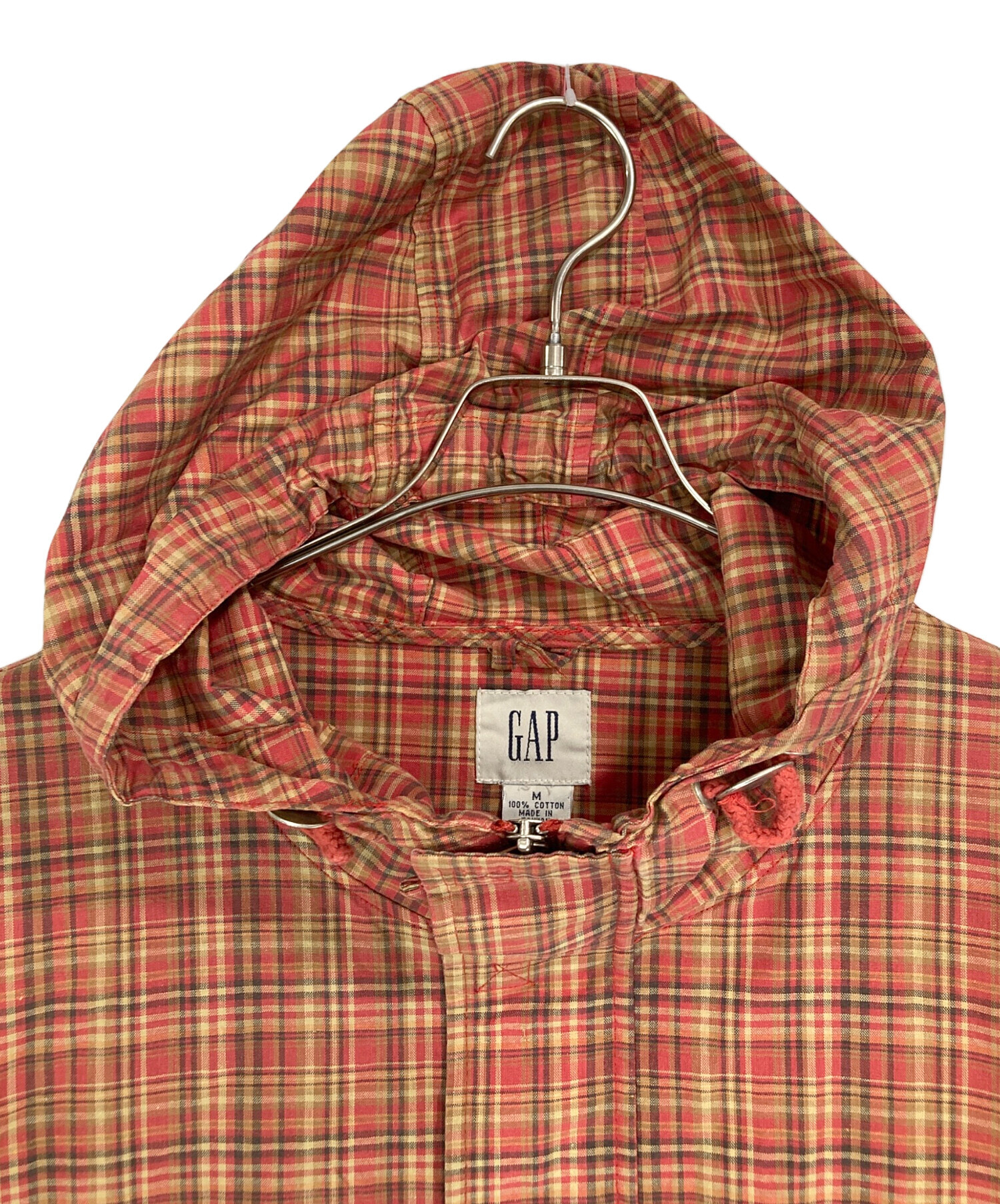 中古・古着通販】GAP (ギャップ) コットンチェックアノラックパーカー