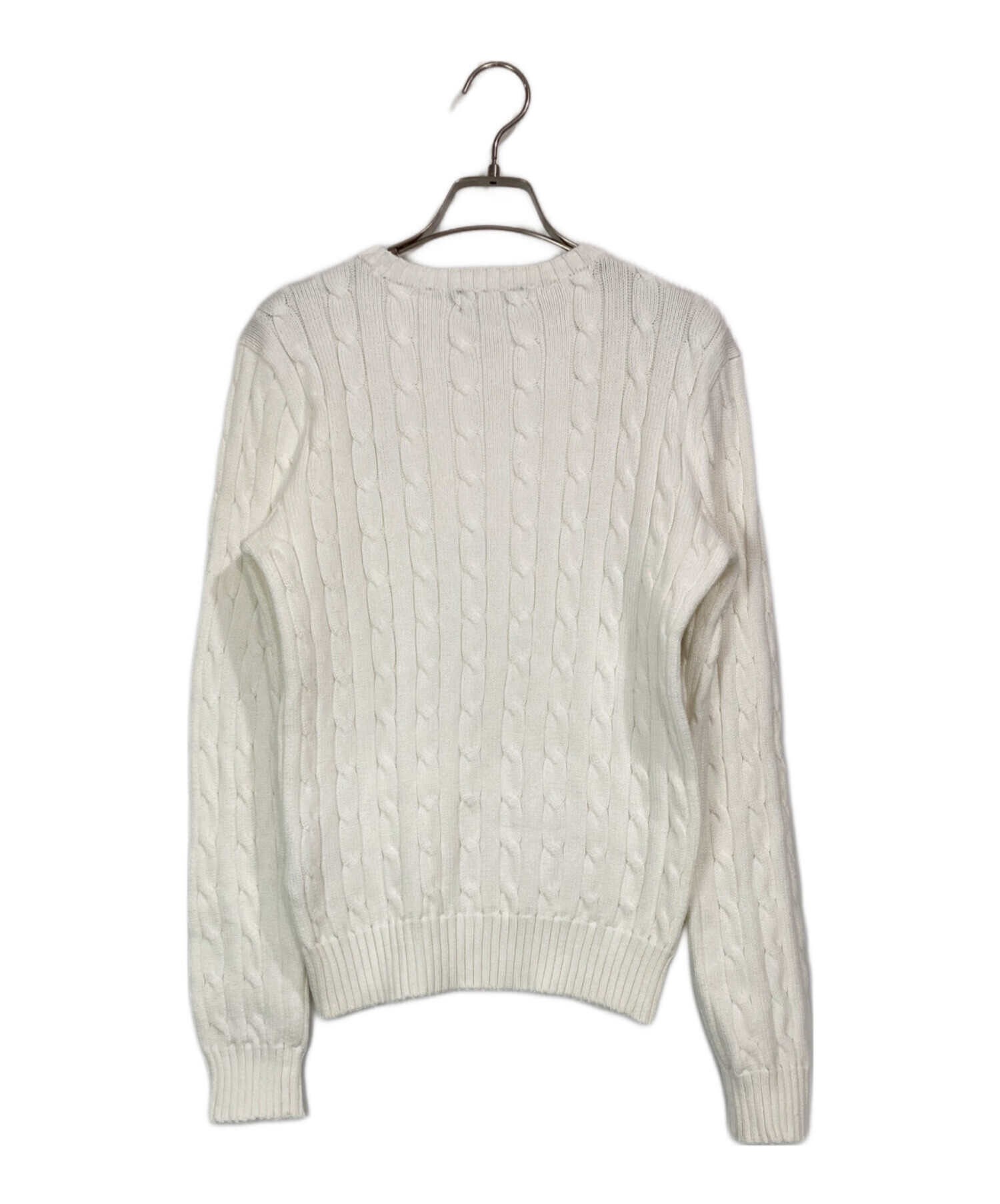 未使用　Polo Ralph Lauren ケーブルニットセーター M ホワイト 中古・古着通販】POLO RALPH LAUREN (ポロ・ラルフローレン) ケーブル