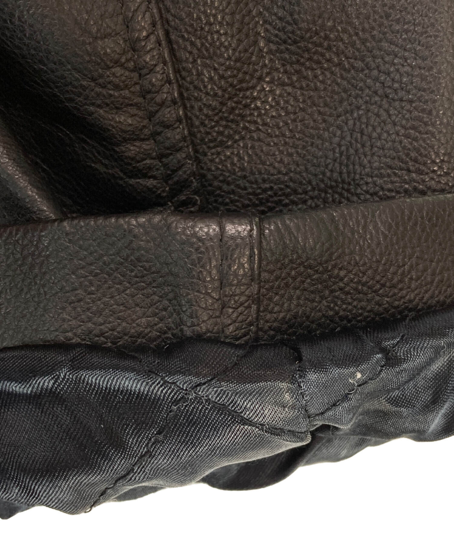 中古・古着通販】J.CREW (ジェイクルー) レザーカーコート ブラック