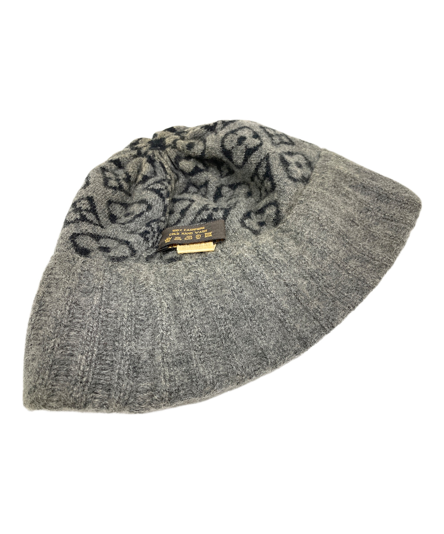 LOUIS VUITTON カシミヤニット帽 中古・古着通販】LOUIS VUITTON (ルイ ヴィトン) モノグラムカシミヤ