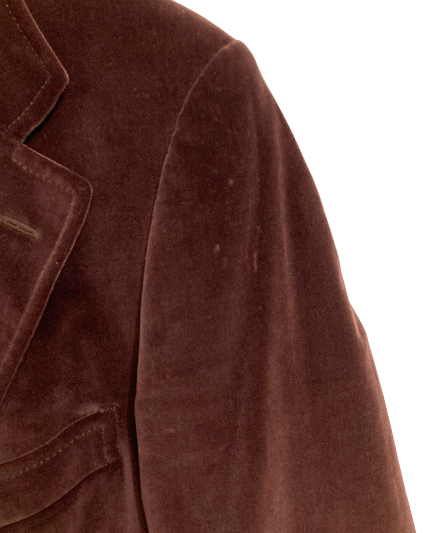 近年モデル グッチ GUCCI テーラードジャケット ベロア ダブル ビー 中古・古着通販】GUCCI (グッチ) ベロアテーラードジャケット ブラウン