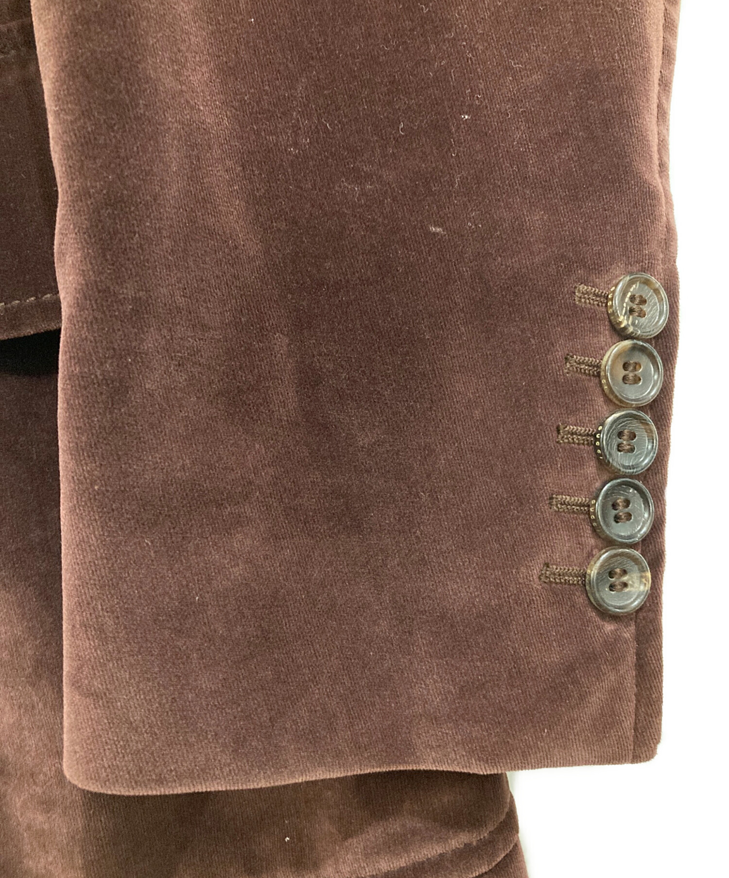 中古・古着通販】GUCCI (グッチ) ベロアテーラードジャケット ブラウン