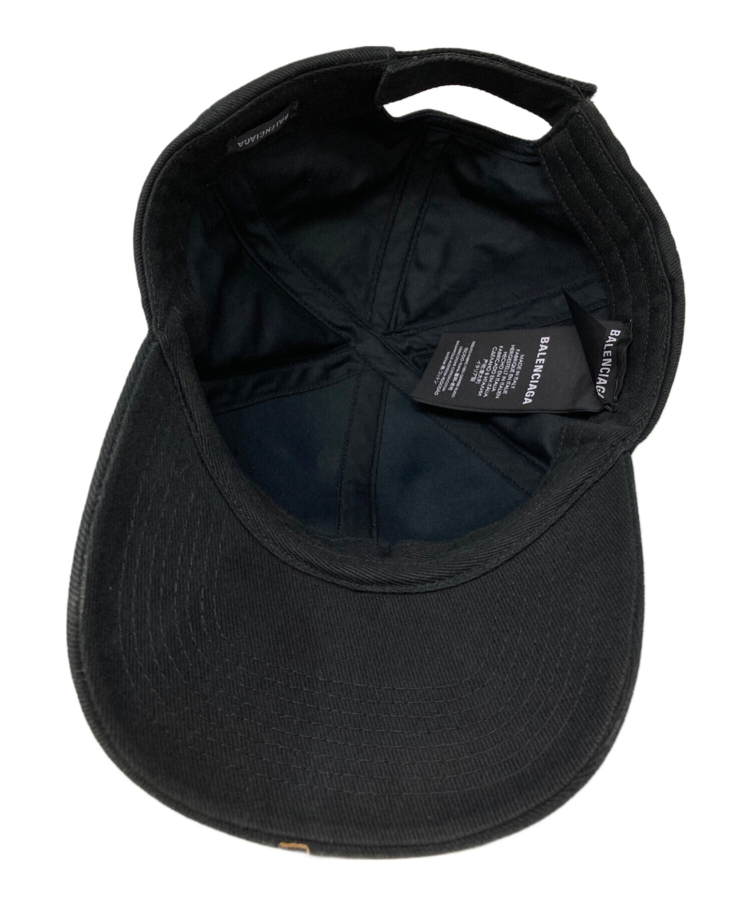 未使用品　BALENCIAGA ロゴCAP BLACK バレンシアガ 中古・古着通販】BALENCIAGA (バレンシアガ) ロゴキャップ ブラック