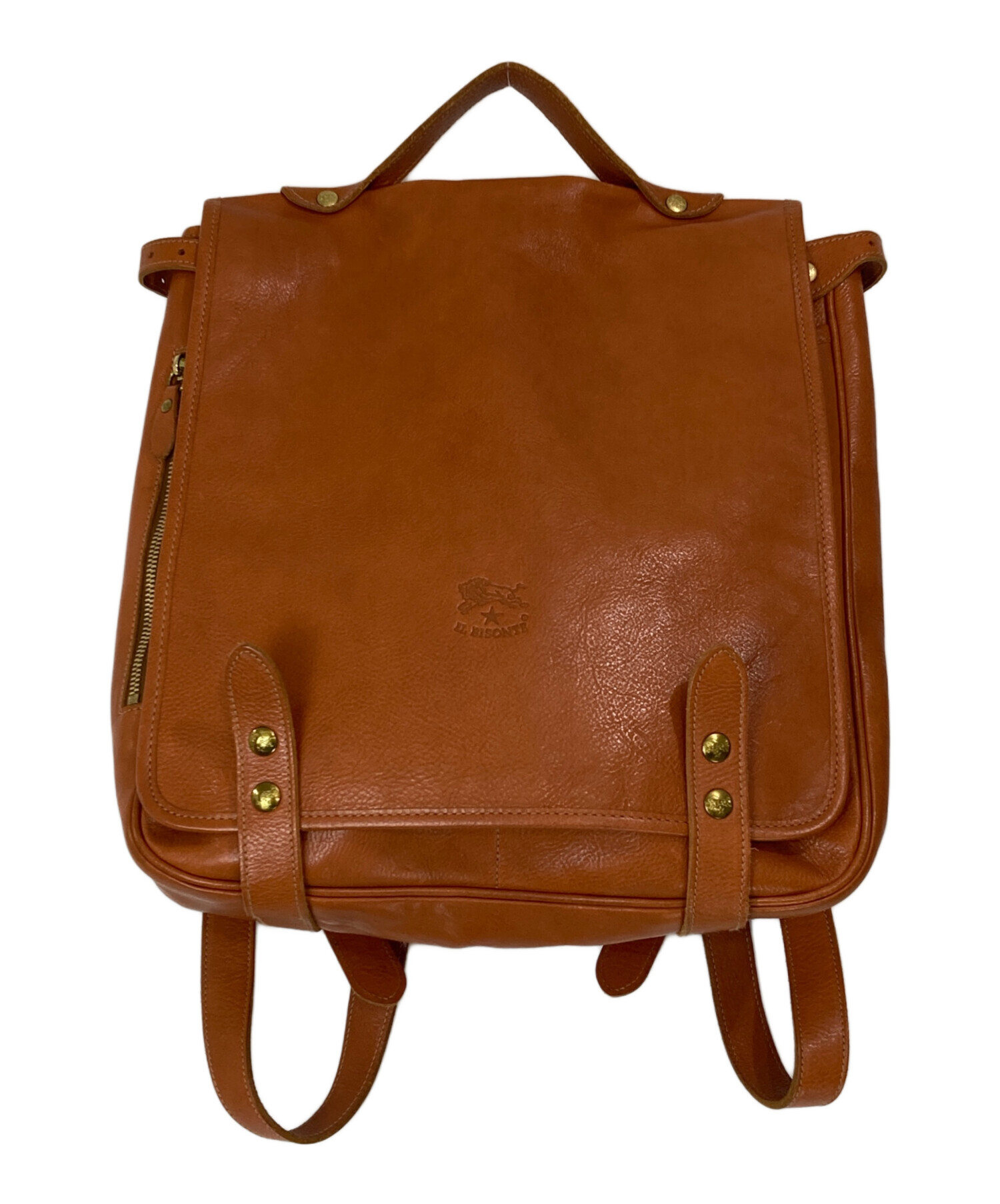 中古・古着通販】IL BISONTE (イル ビゾンテ) レザーリュック ブラウン