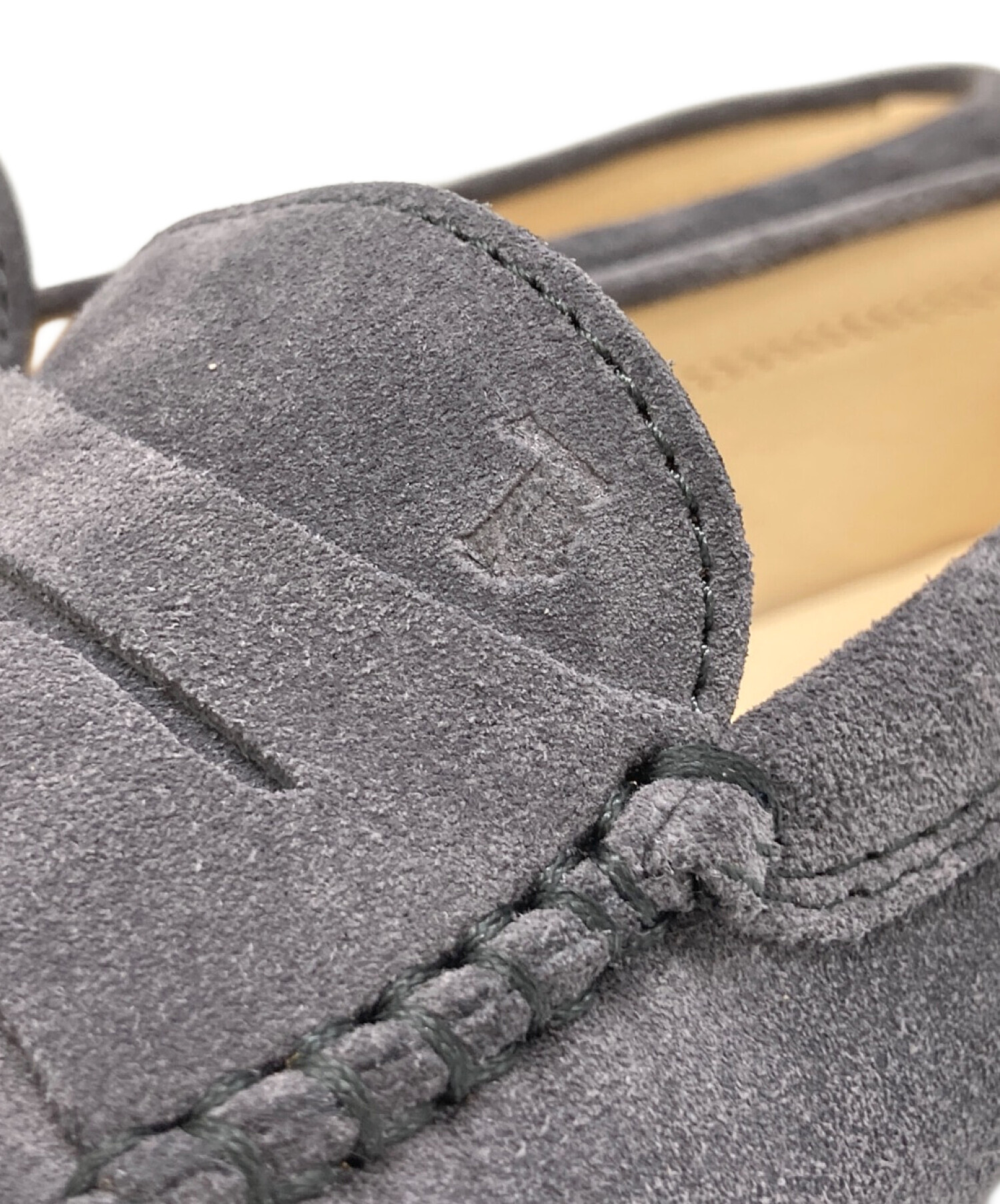 美品☆ TOD'S トッズ ドライビングシューズ スエード グレー 38 1/2 美品】TOD'S スエード ドライビングシューズ モカシン グレー27.5cm