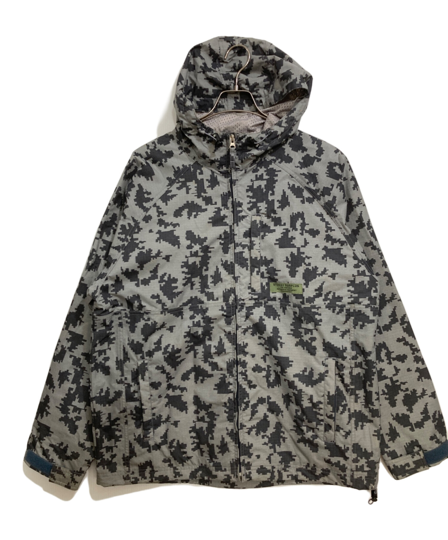 old stussy グレー　マウンテンパーカー　古着　90s 中古・古着通販】stussy (ステューシー) デジカモマウンテンパーカー
