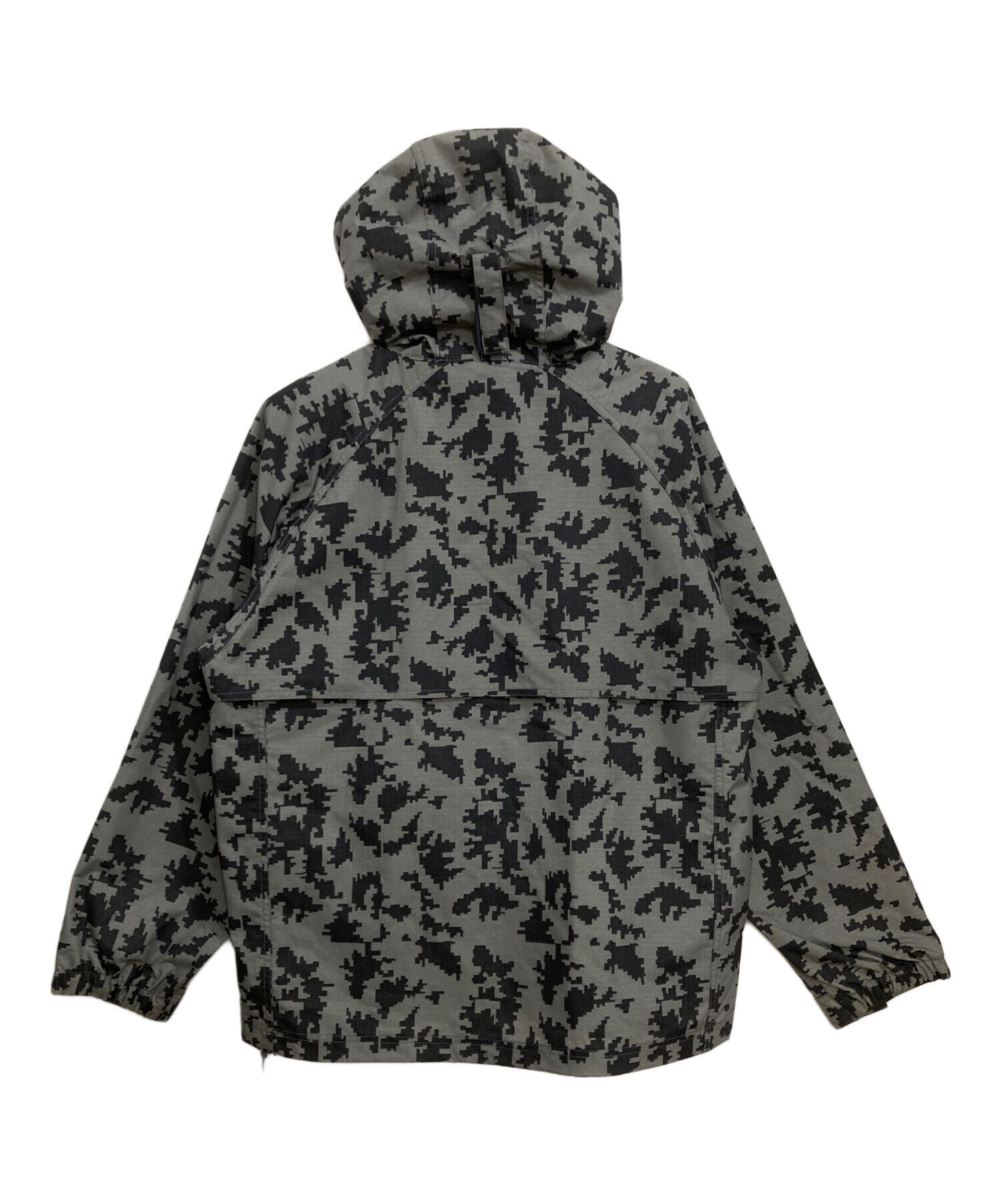 STUSSY ビンテージ90'sUSA製デジカモLグレー高機能パーカー 90s Vintage Stussy basic Hoodie Classic big Logo grey Pullove size