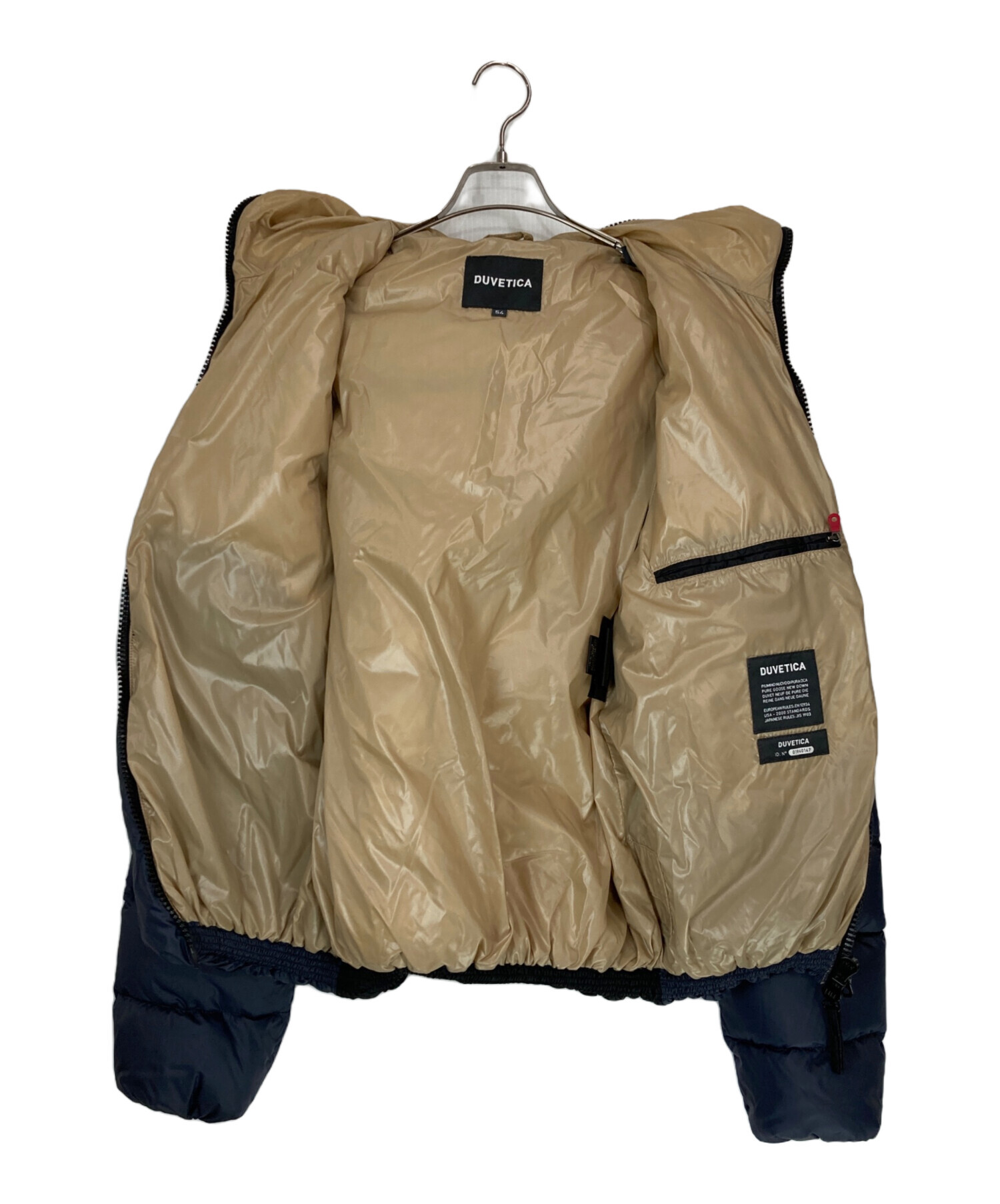 DUVETICA フード付きダウンジャケット 54 ネイビー