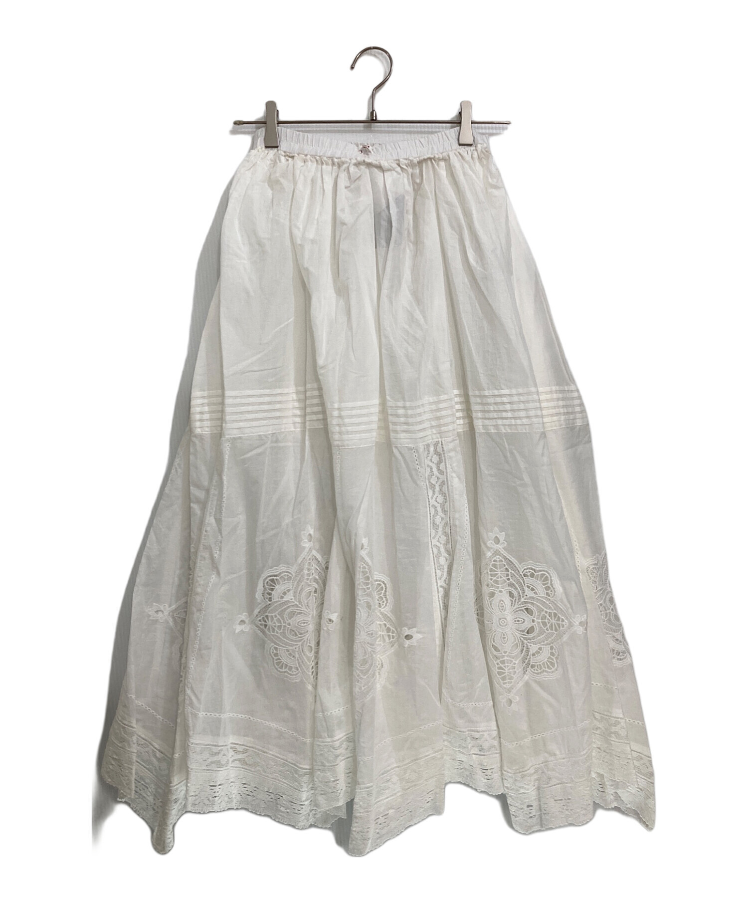中古・古着通販】IENA (イエナ) コットンレーススカート ホワイト