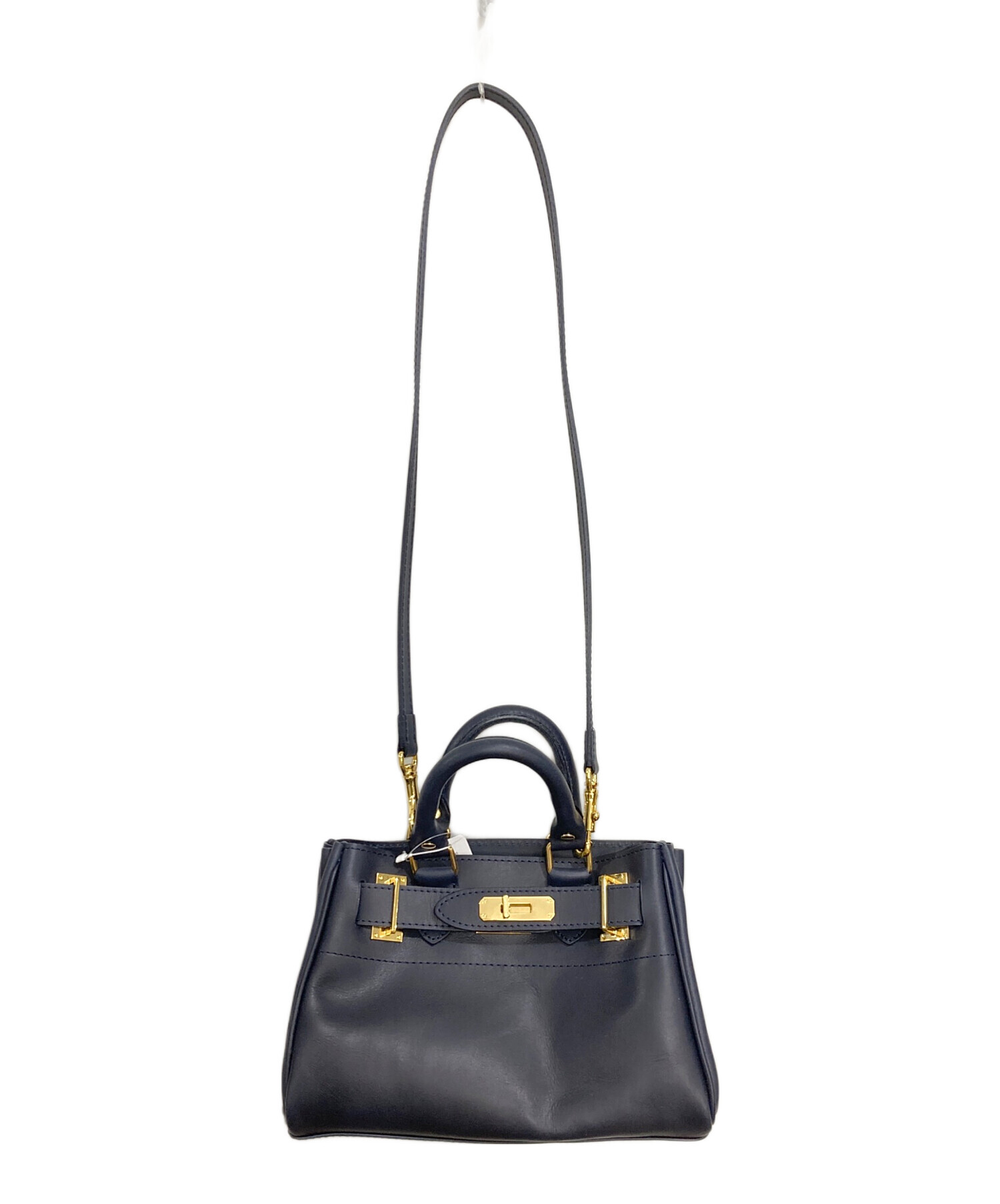 ⭐️新品未使用⭐️　シータパランティカ　2way　ハンドバッグ　金金具　ネイビー ⭐️新品未使用⭐️ シータパランティカ 2way ハンドバッグ 金金具