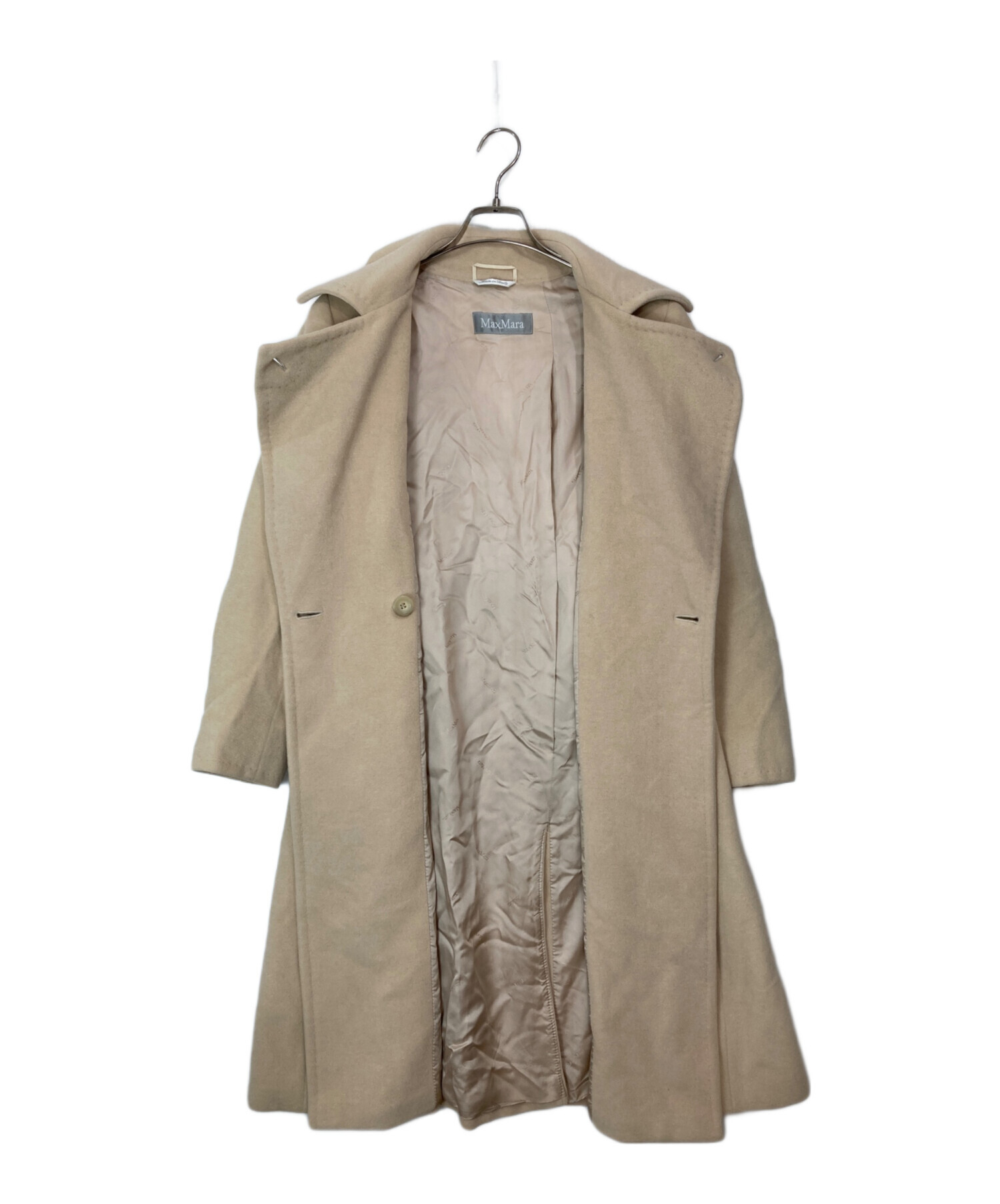 Max Mara　ヴァージンウールアンゴラカシゴラ ハーフコート　ライトグレー Max Mara ヴァージンウールアンゴラカシゴラ ハーフコート ライト