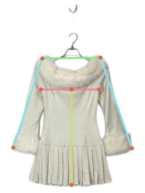 中古・古着通販】M ME EME (エムミーエメ) Off shoulder fur pleated