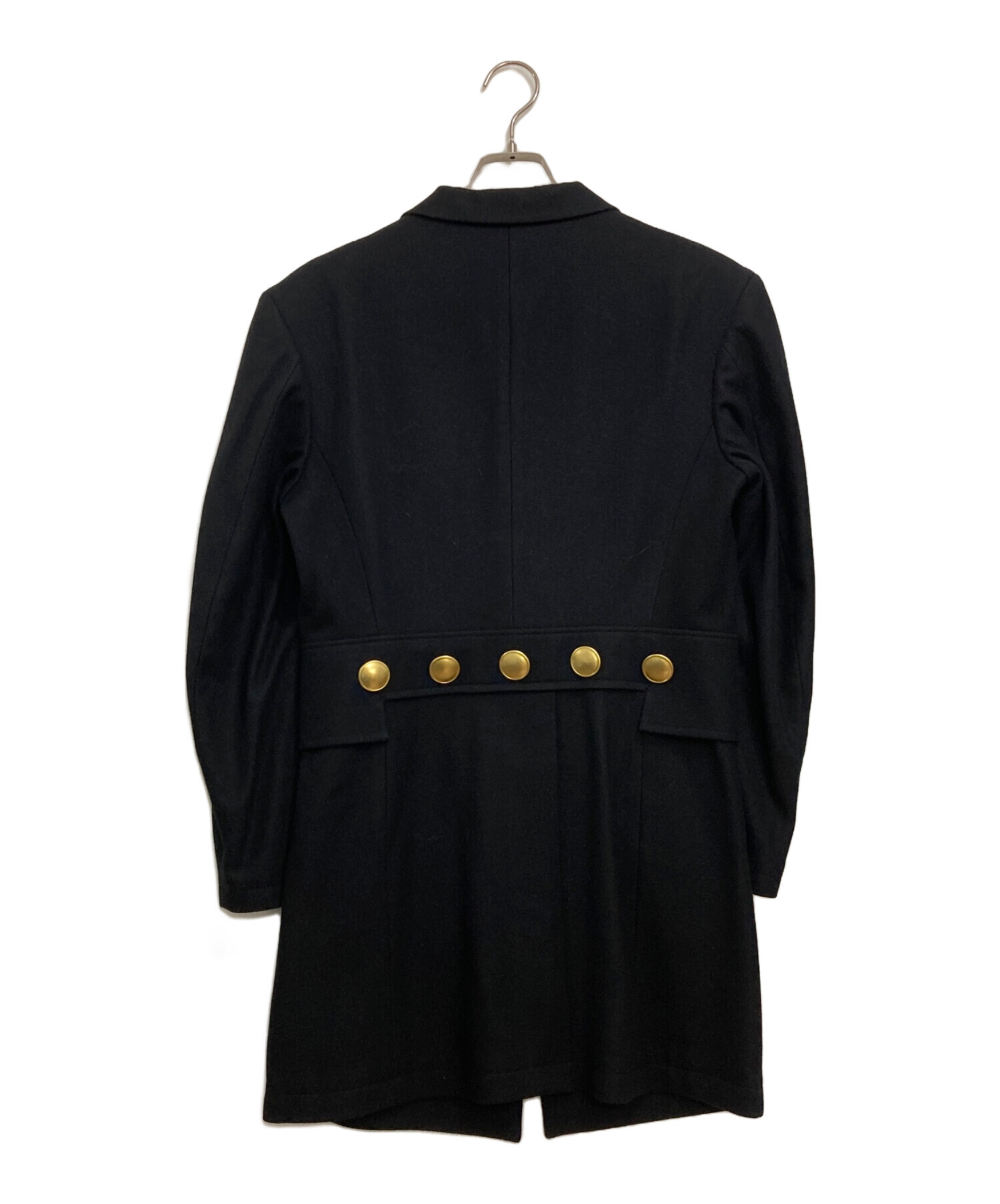 中古・古着通販】Y's (ワイズ) 金釦ウールコート ブラック サイズ