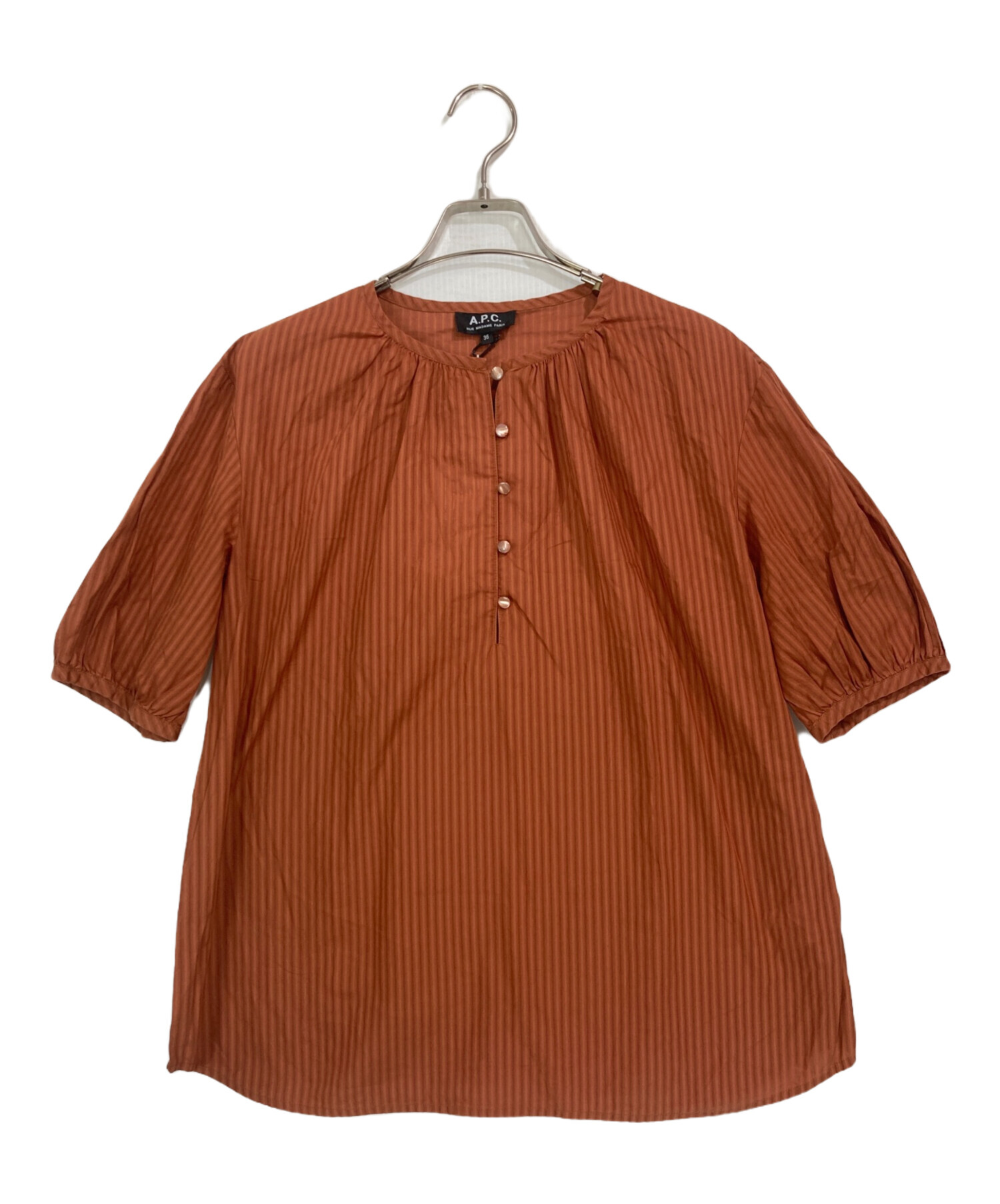 中古・古着通販】A.P.C. (アーペーセー) ブラウス ブラウン サイズ:36