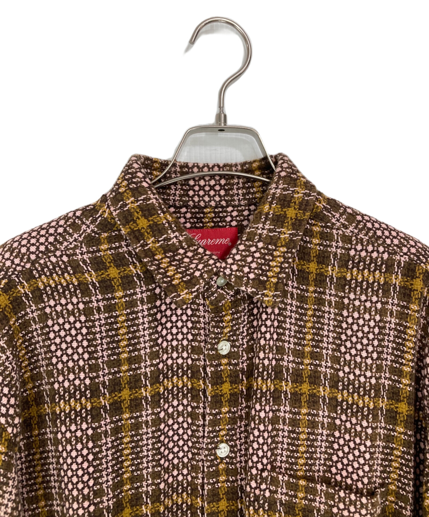 中古・古着通販】SUPREME (シュプリーム) Basket weave Plaid shirt