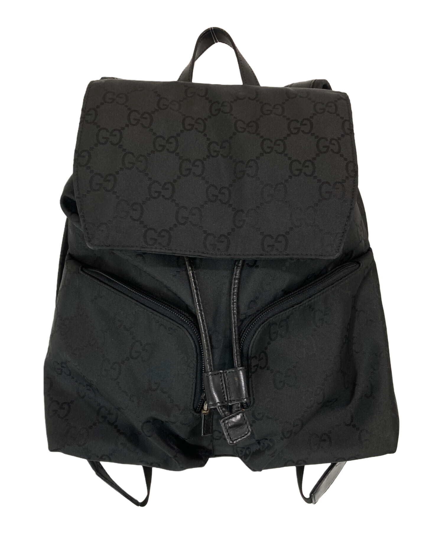 中古・古着通販】GUCCI (グッチ) GGナイロンリュック ブラック