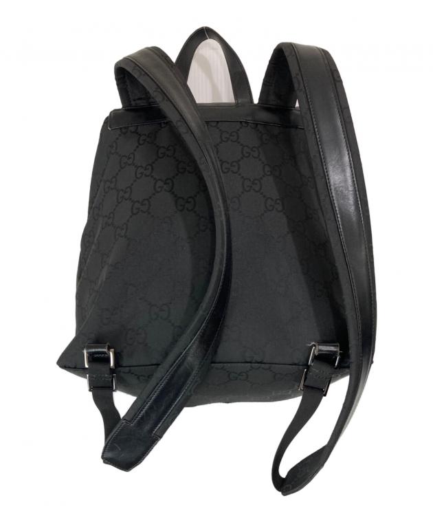 中古・古着通販】GUCCI (グッチ) GGナイロンリュック ブラック