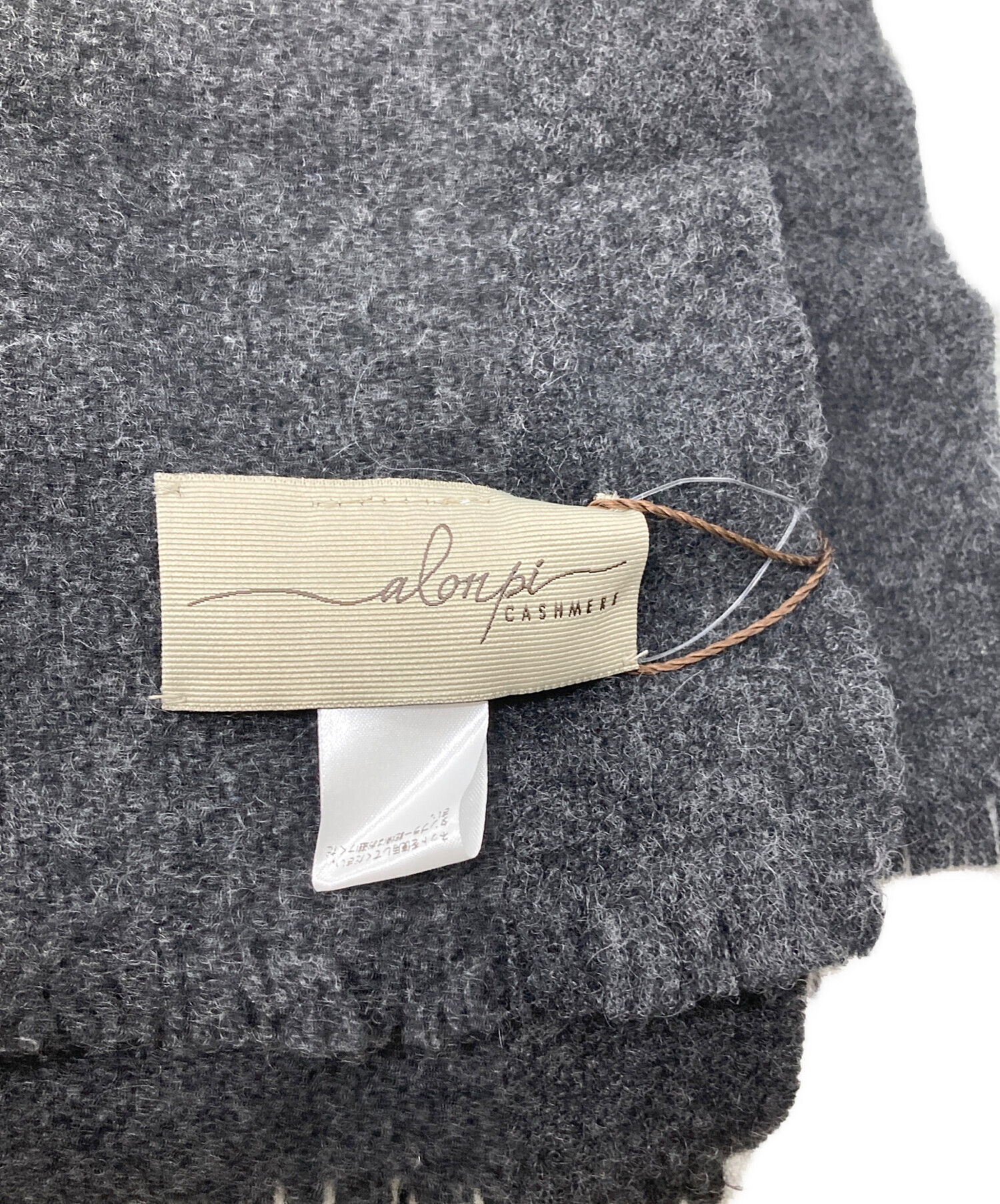 中古・古着通販】alonpi (アロンピ) カシミヤ100%ストール ブラック 