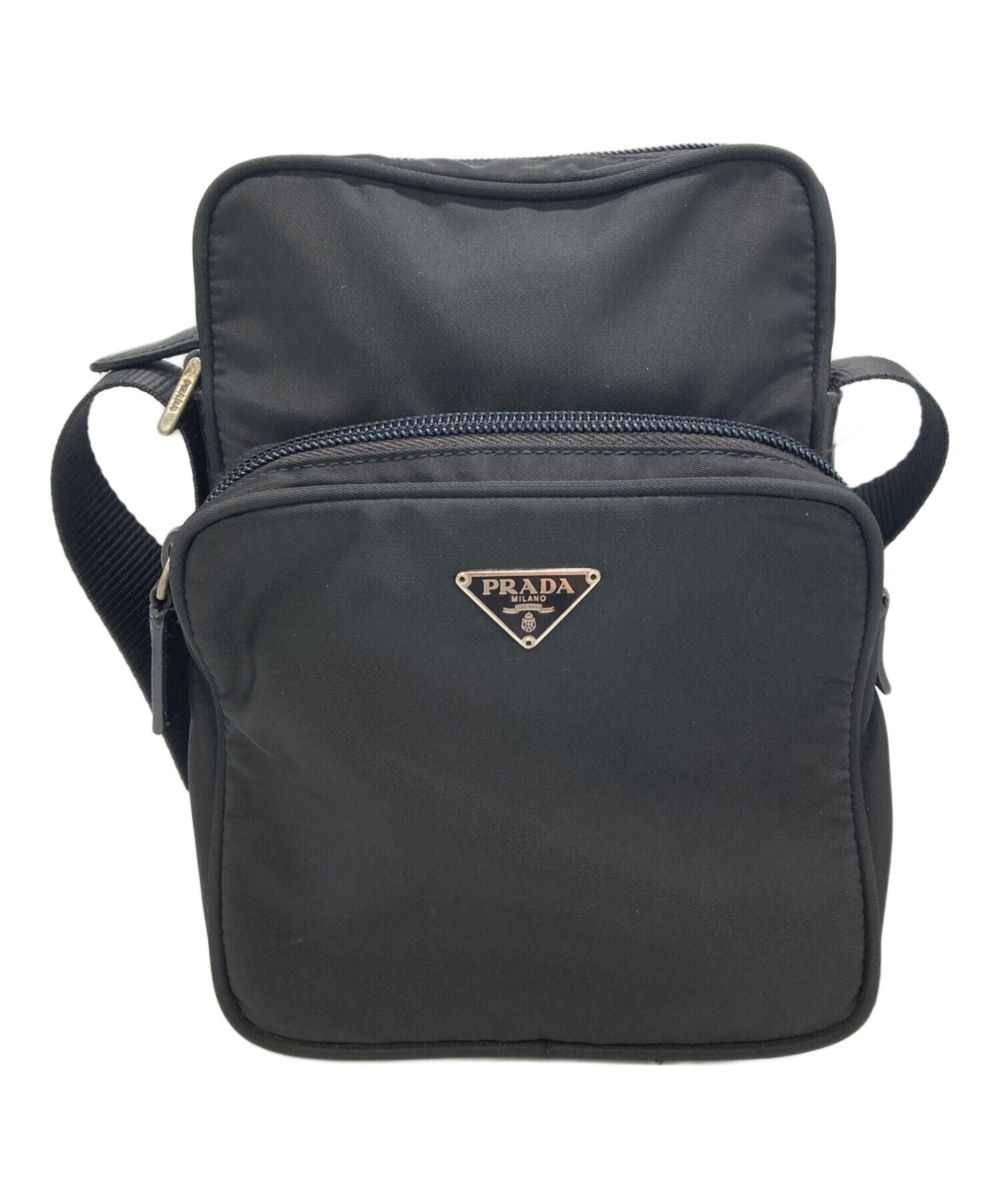 中古・古着通販】PRADA (プラダ) ナイロンショルダーバッグ ブラック