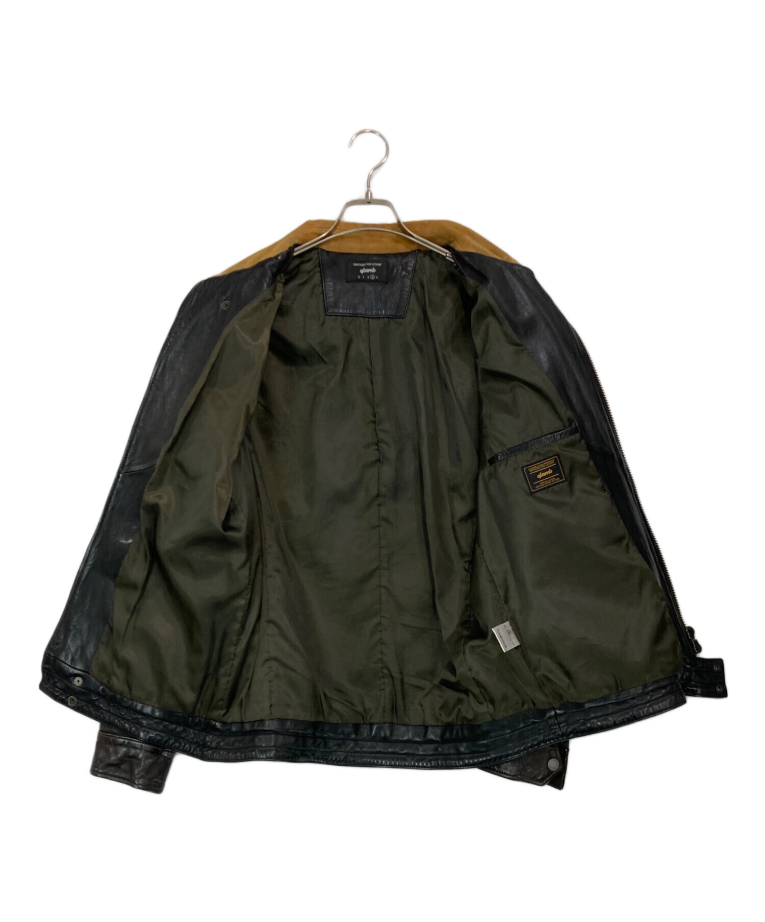 未使用品　glamb グラム　ブレインレザージャケット　サイズ1 中古・古着通販】glamb (グラム) ブレインレザージャケット ブラック