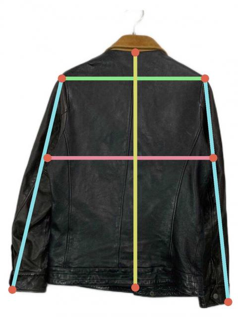 中古・古着通販】glamb (グラム) ブレインレザージャケット ブラック