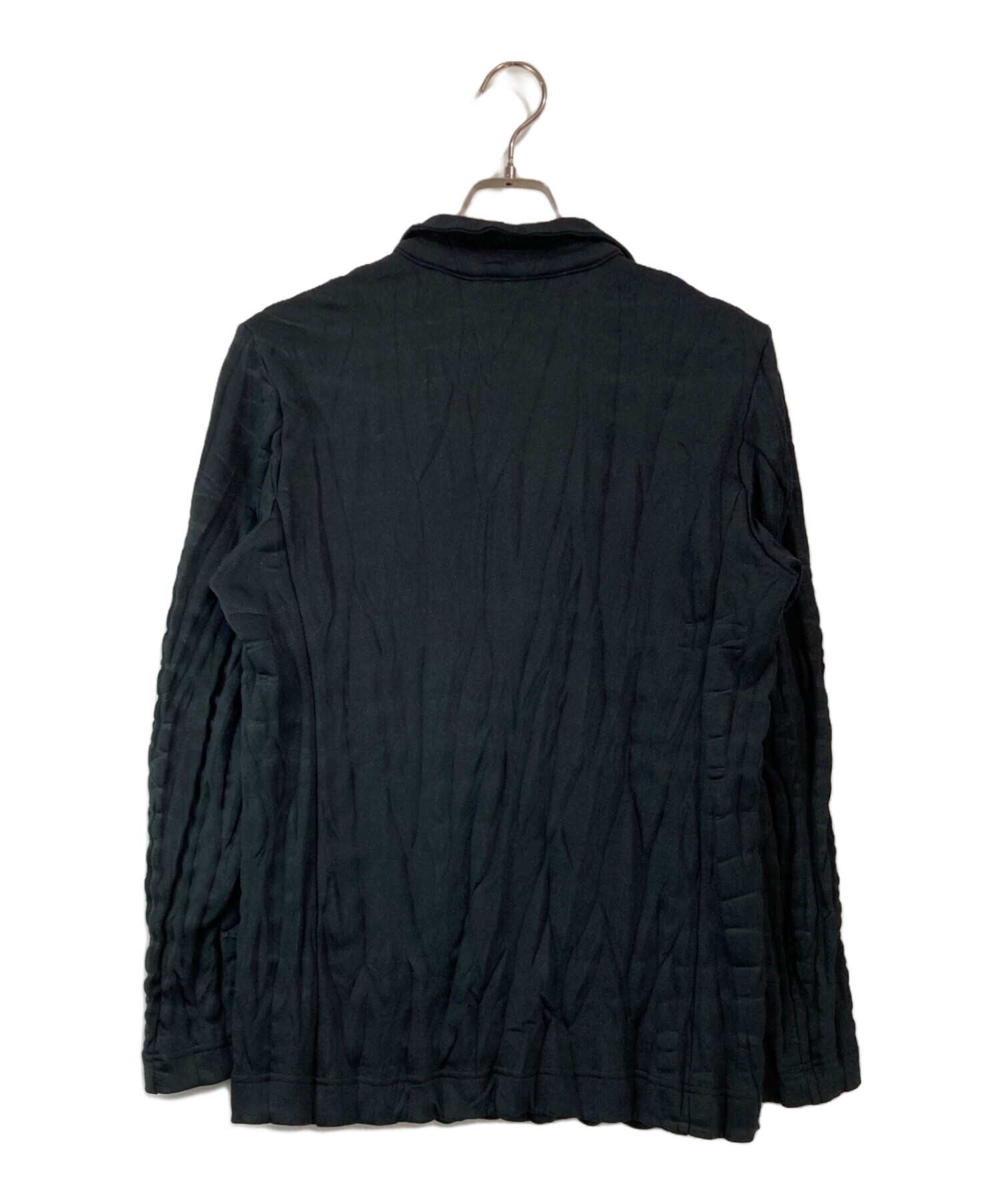 【希少】イッセイミヤケ　ワッフルジャケット　黒　M相当　美品　ブラック　黒　レア 中古・古着通販】ISSEY MIYAKE MEN (イッセイミヤケメン) シワ加工