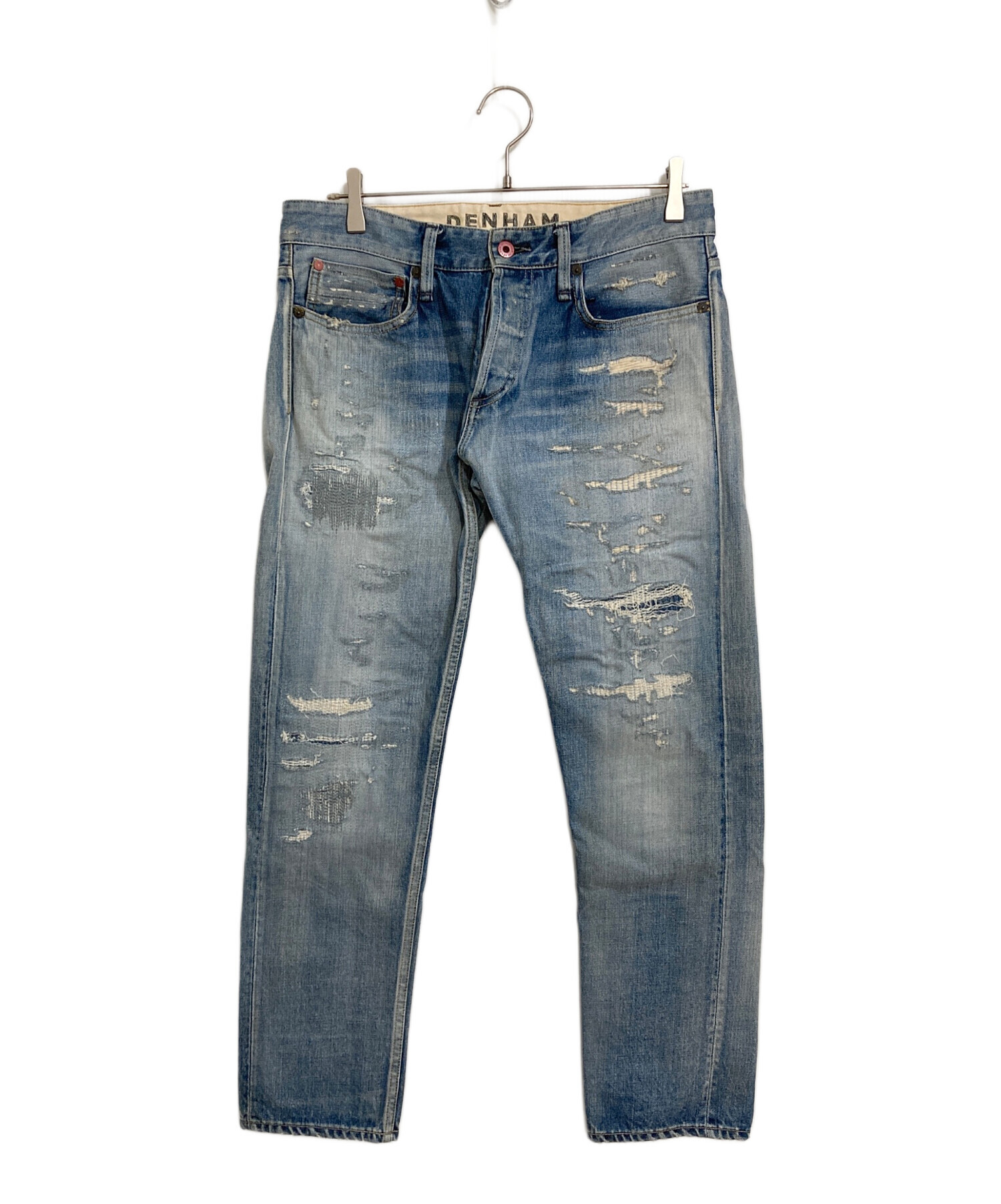 中古・古着通販】Denham (デンハム) ダメージデニムパンツ ブルー