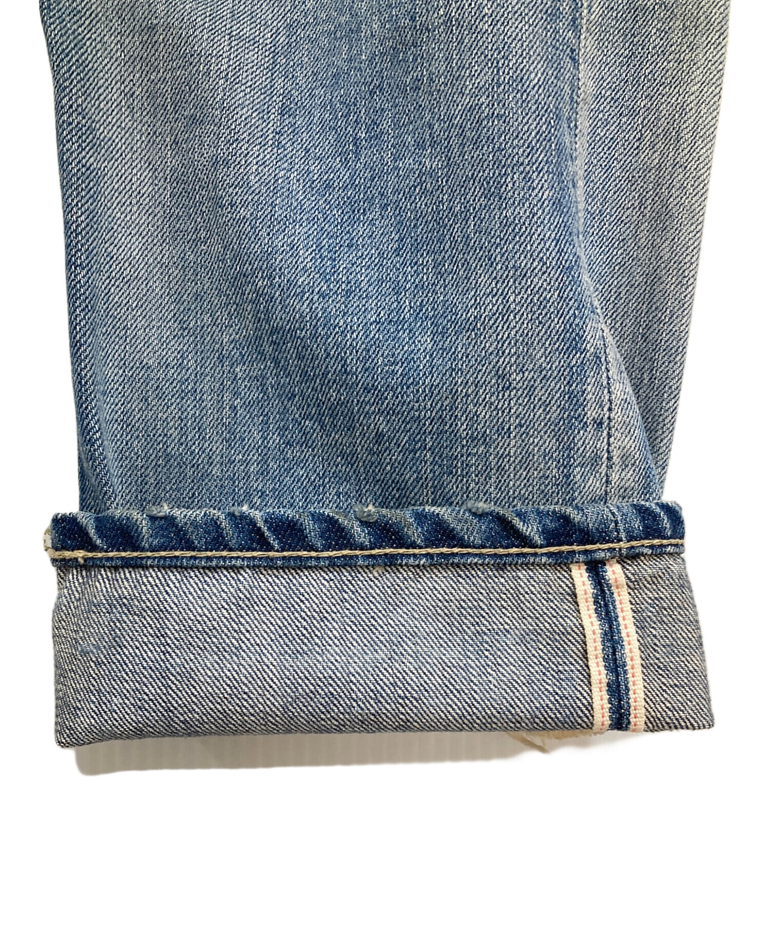 中古・古着通販】Denham (デンハム) ダメージデニムパンツ ブルー