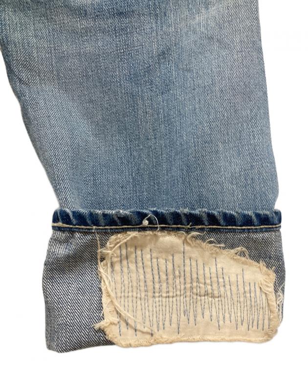 中古・古着通販】Denham (デンハム) ダメージデニムパンツ ブルー