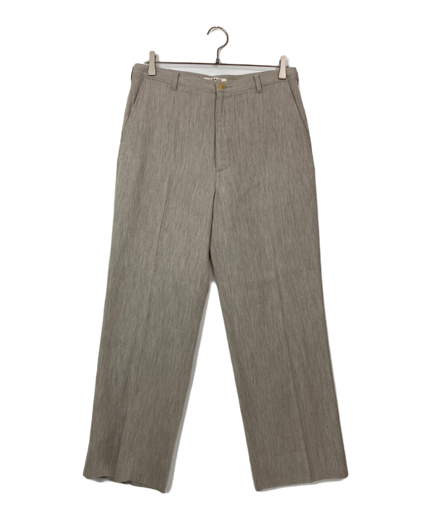 【値下げ・美品】AURALEE オーラリー コットン 2プリーツ スラックス 4 中古・古着通販】AURALEE (オーラリー) COTTON WOOL DOUBLE CLOTH
