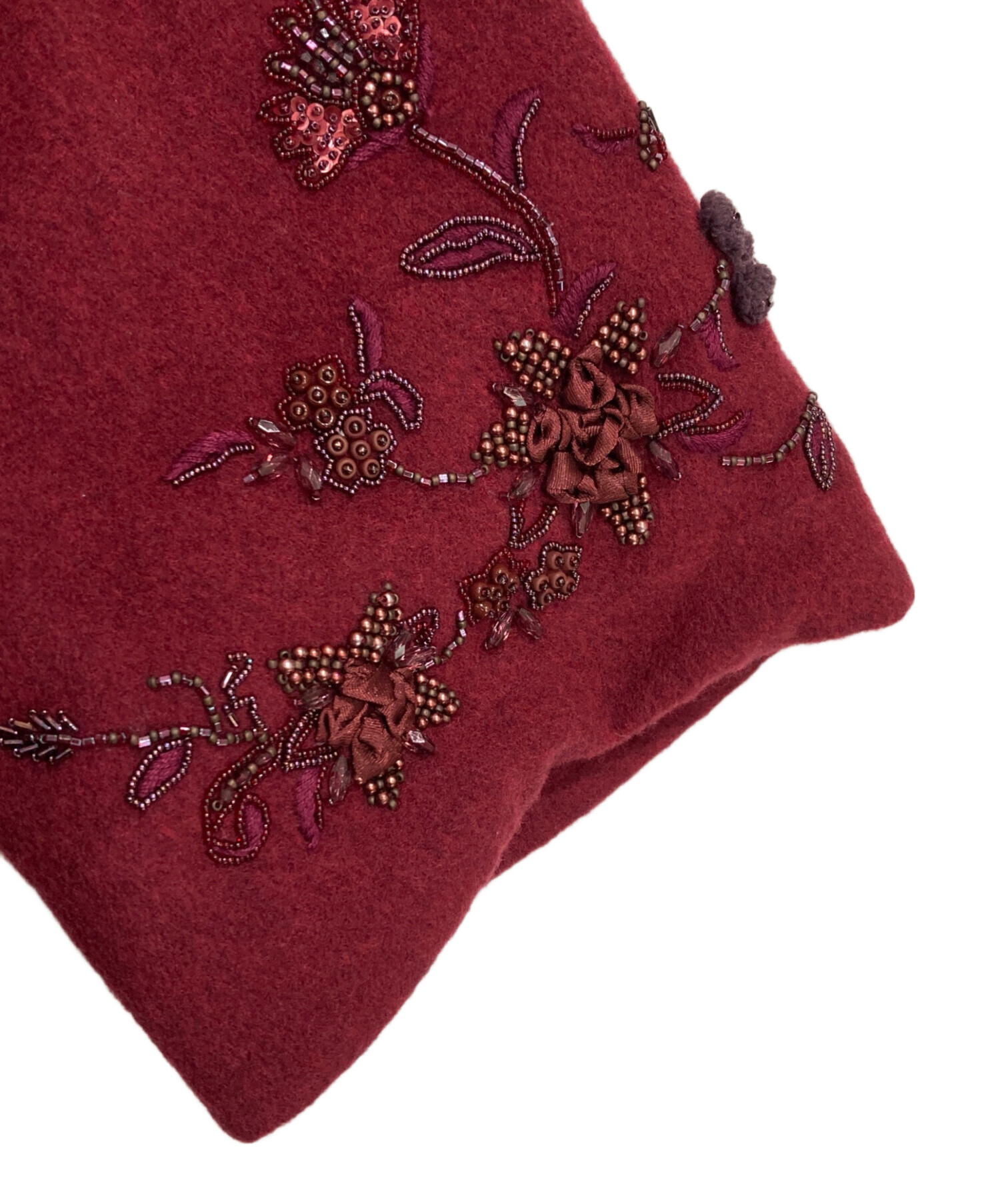 中古・古着通販】伊太利屋 (イタリヤ) ビーズ刺繍フォックスファー