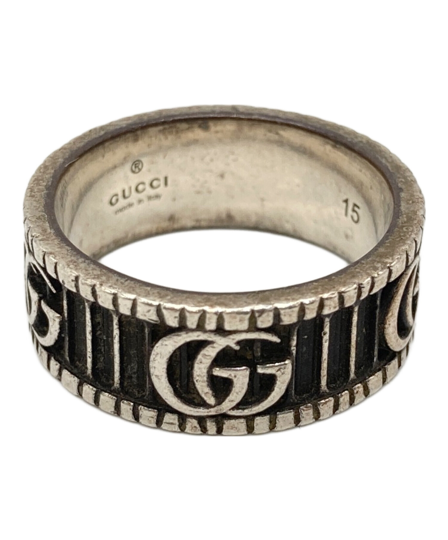 中古・古着通販】GUCCI (グッチ) ダブルGシルバーリング シルバー
