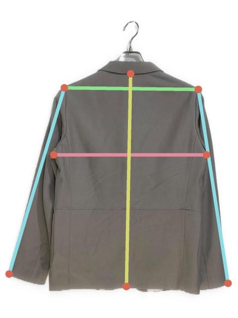 イヴサンローラン　テーラードジャケット　グレー　M　中華風　チャイナジャケット 中古・古着通販】Yves Saint Laurent (イヴサンローラン) 金釦2Bウール