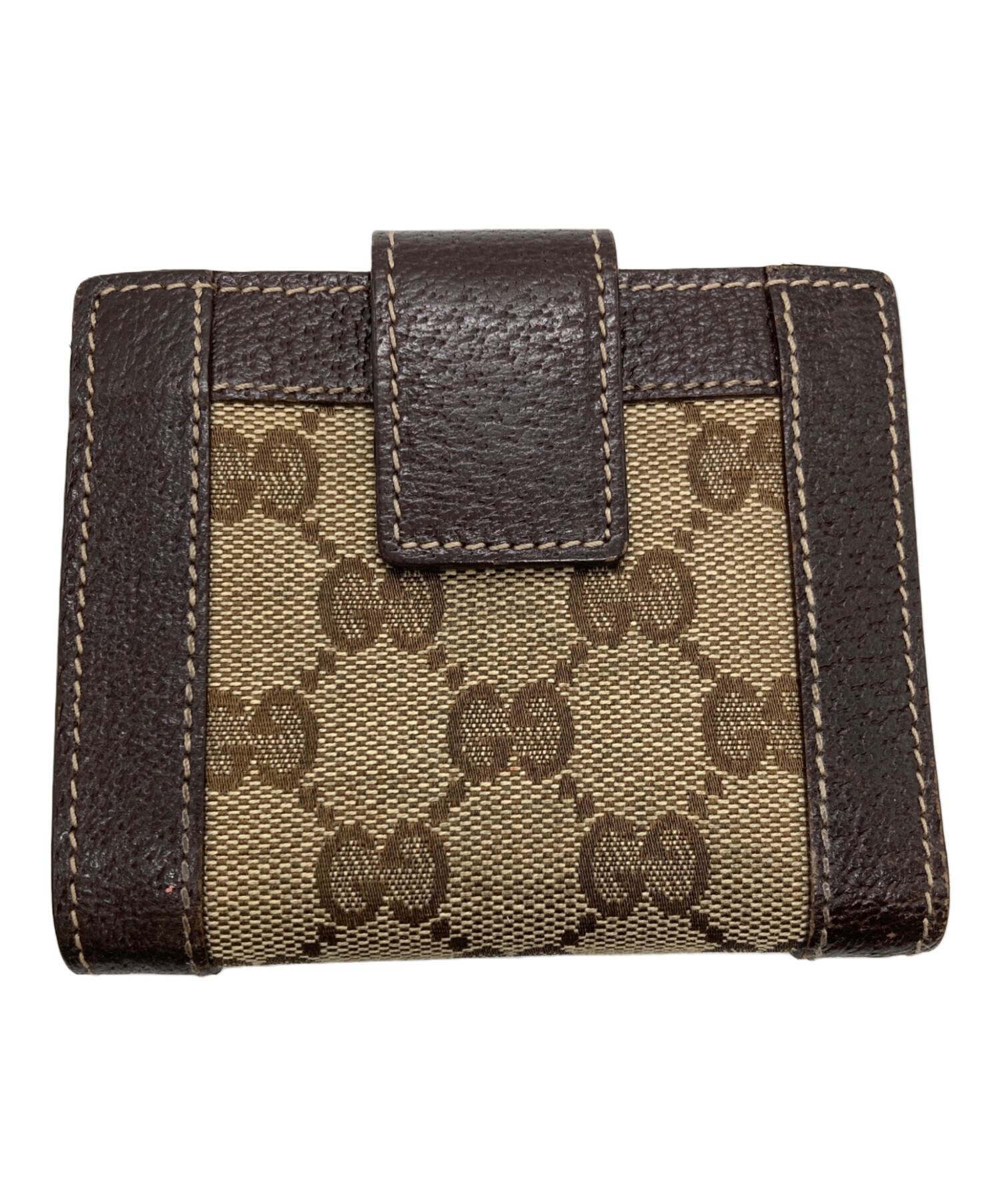 中古・古着通販】GUCCI (グッチ) 2つ折り財布 ベージュ｜ブランド