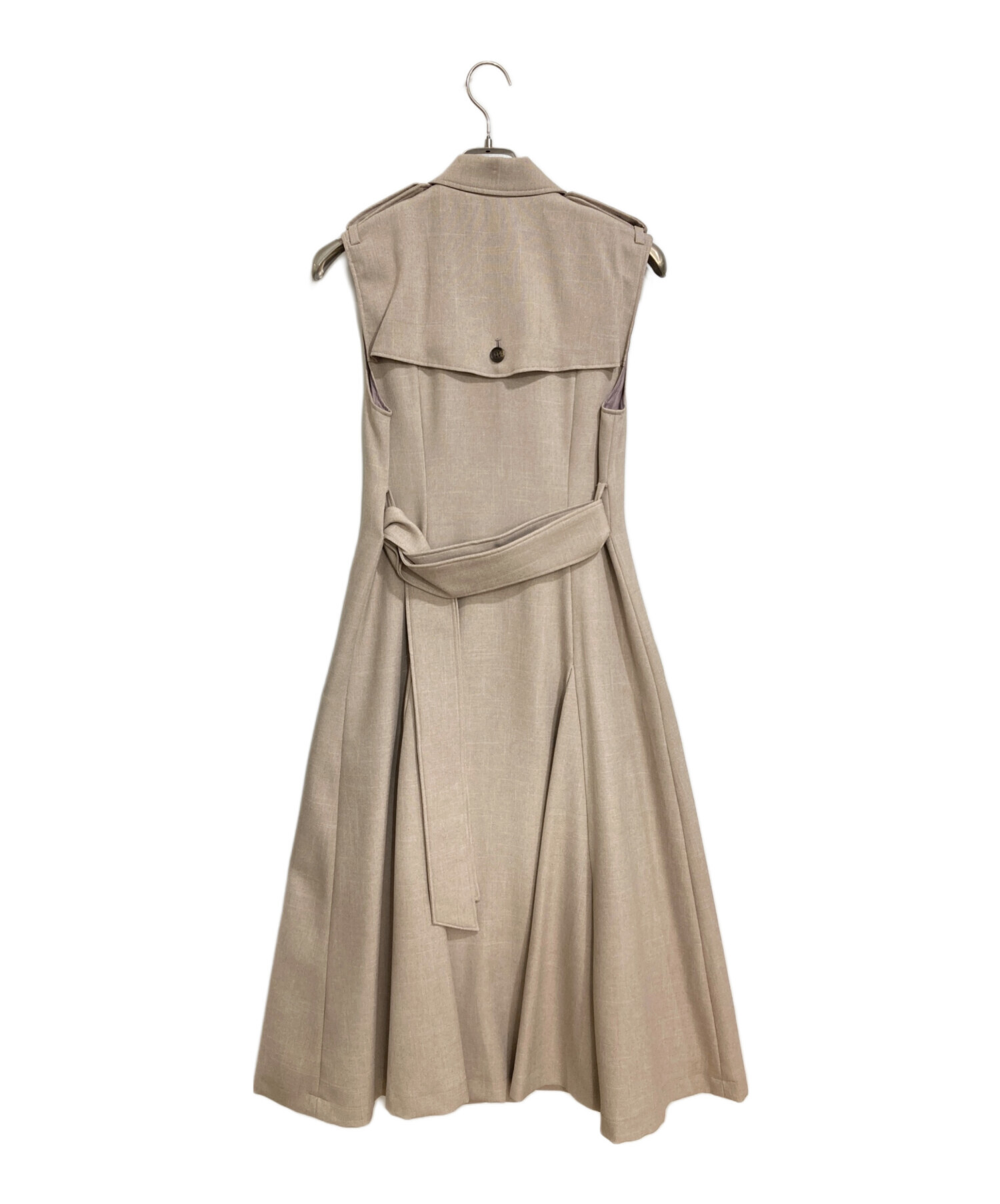 中古・古着通販】L'Or (ロル) Sleeveless Coat Dress ベージュ サイズ