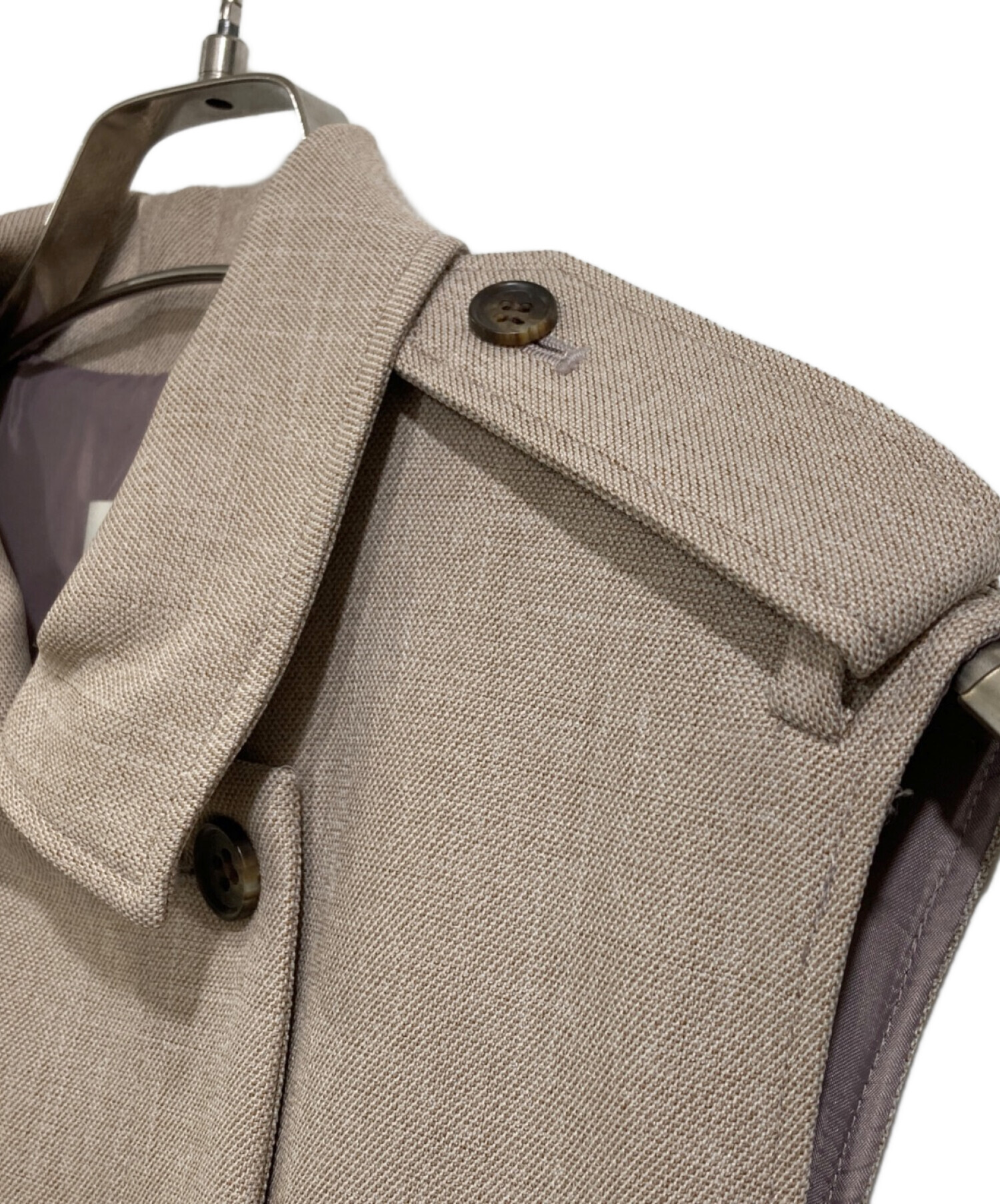 中古・古着通販】L'Or (ロル) Sleeveless Coat Dress ベージュ サイズ