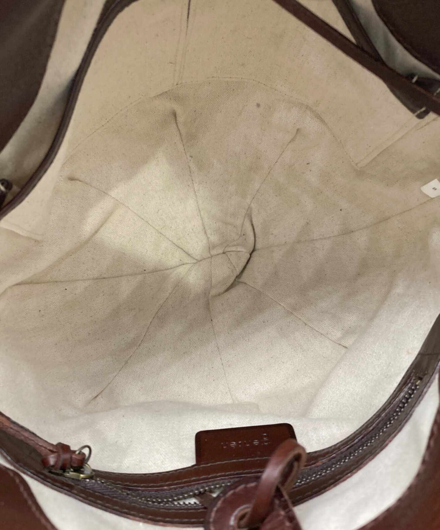 中古・古着通販】genten (ゲンテン) レザートートバッグ小 ブラウン